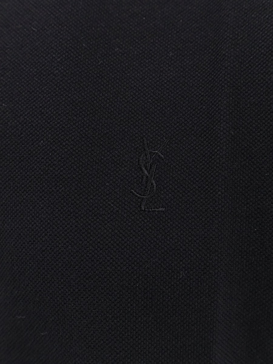 Saint Laurent Cotton blend polo shirt with logo, view 5