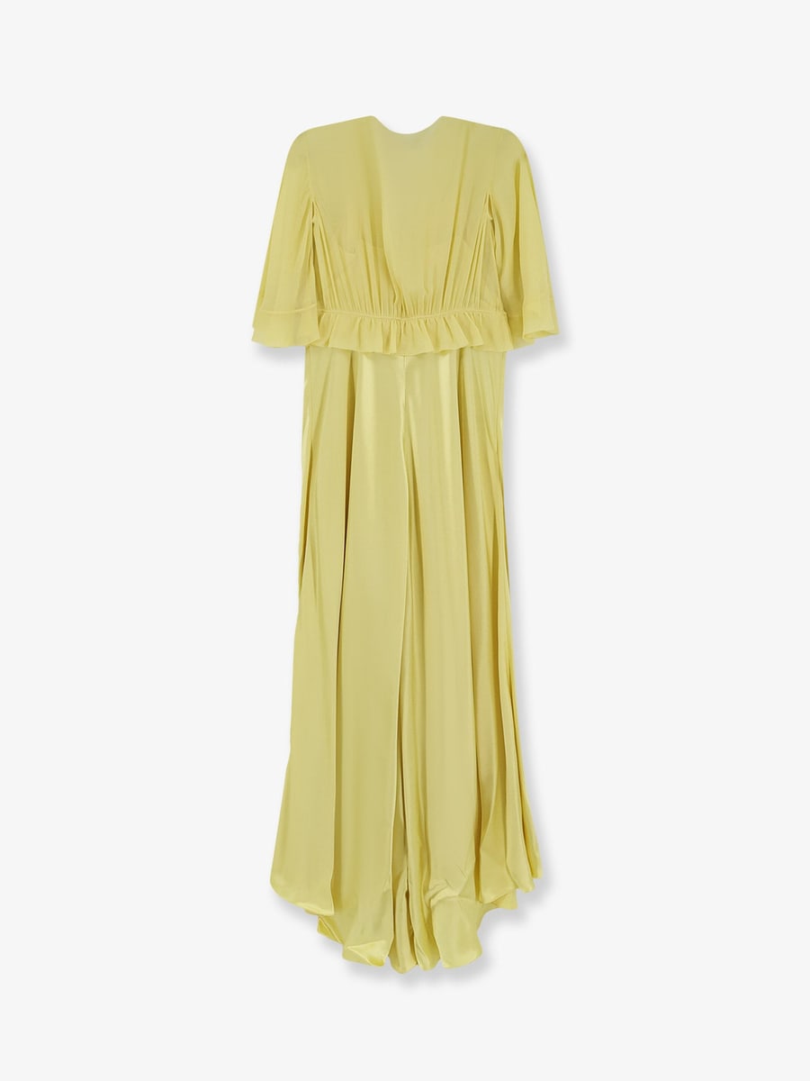 ALBERTA FERRETTI Satin long dress, view 2