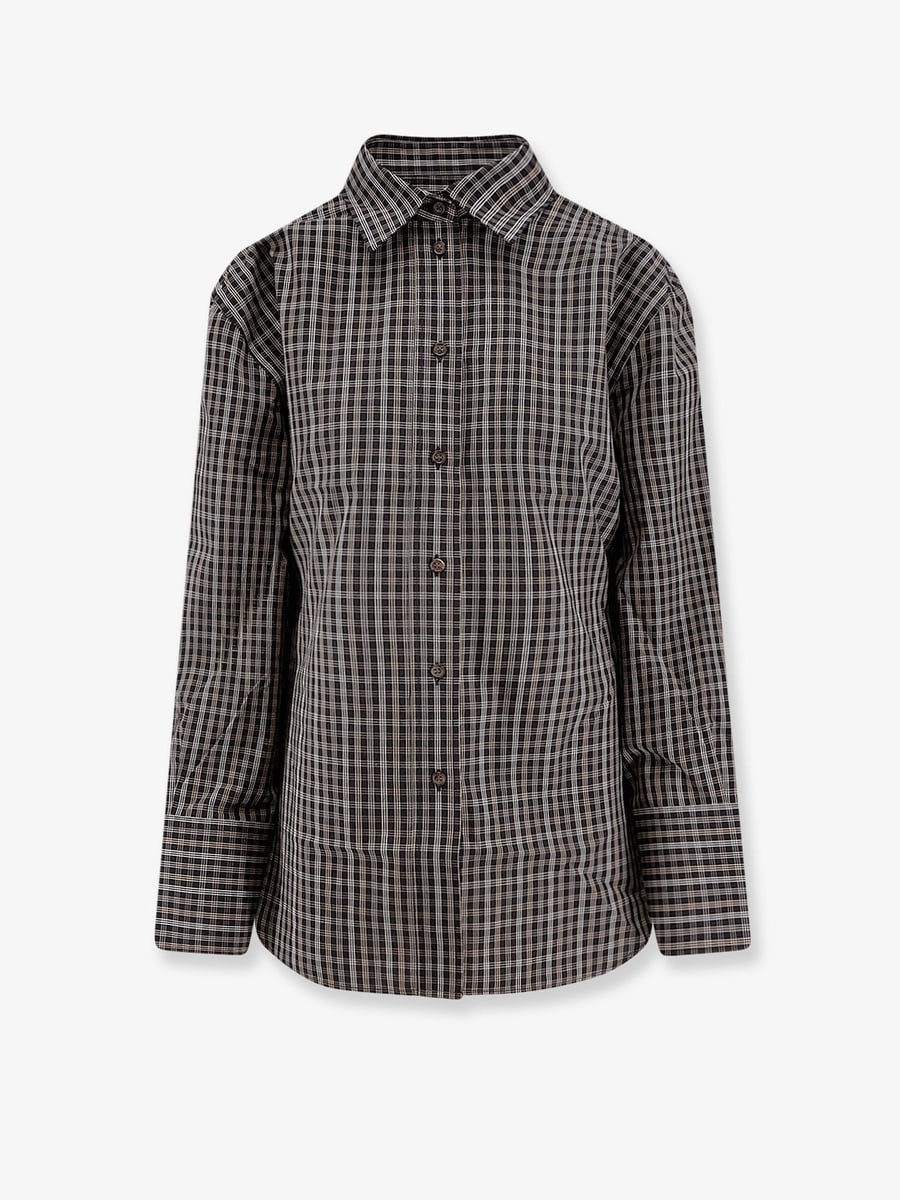 ROHE Cotton shirt with check pattern