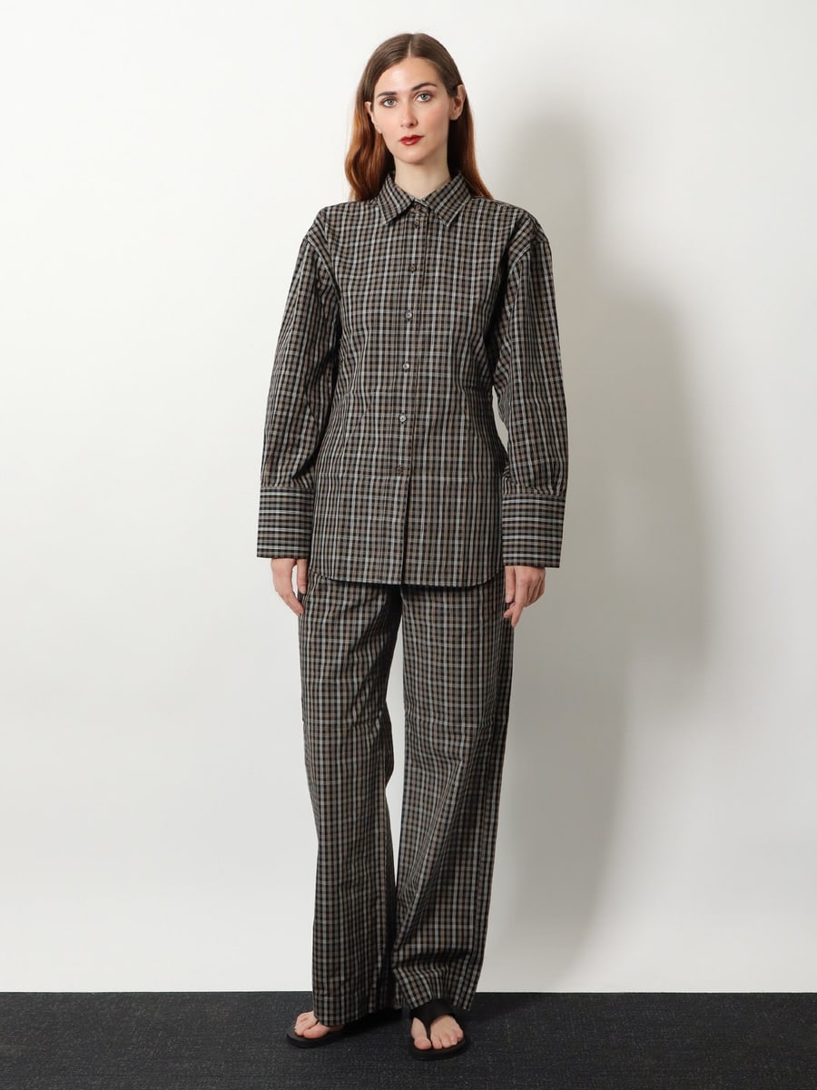 ROHE Cotton shirt with check pattern, view 2
