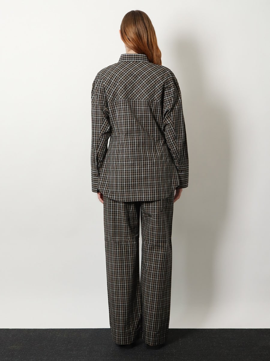ROHE Cotton shirt with check pattern, view 3