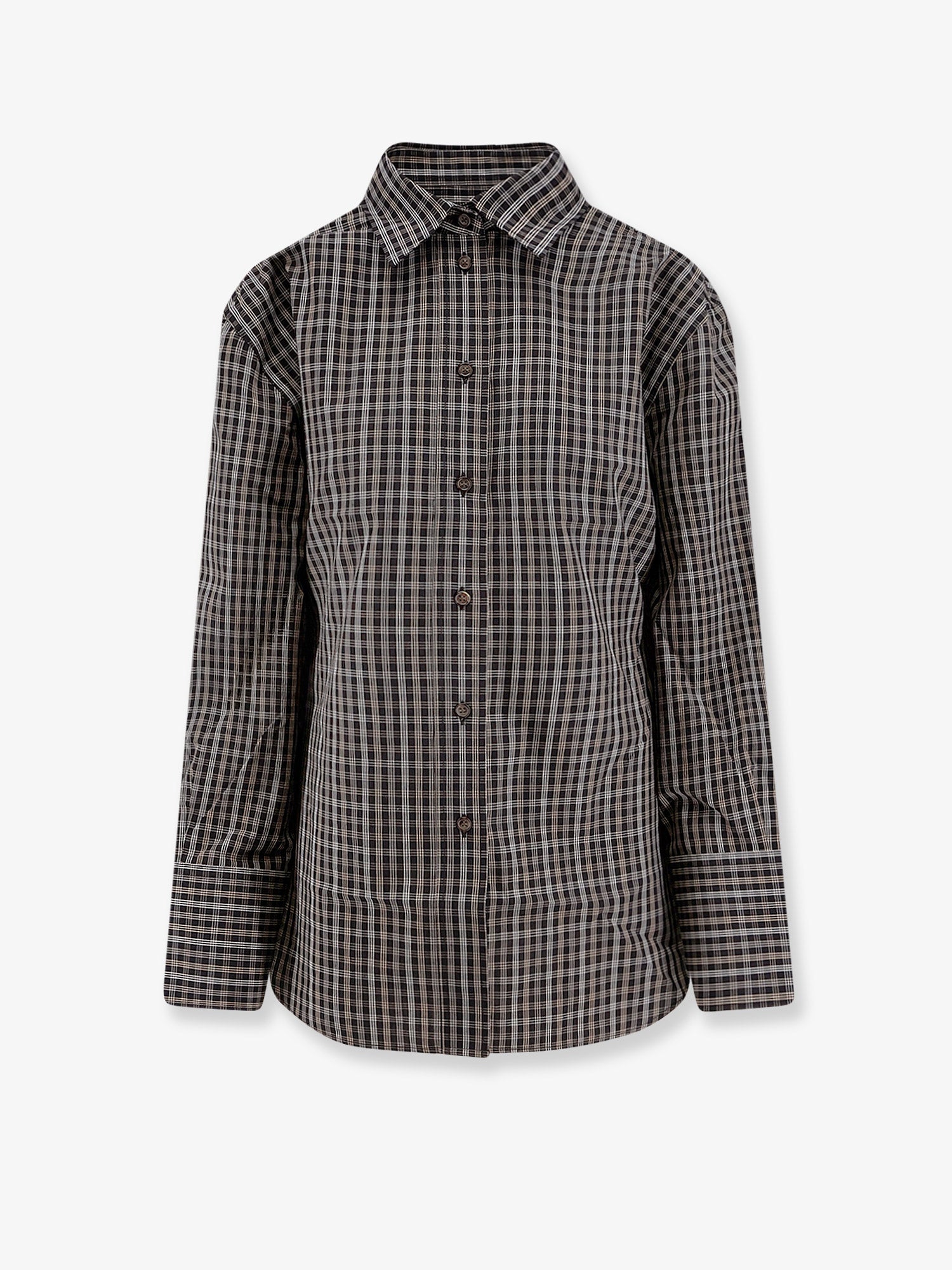 ROHE Cotton shirt with check pattern