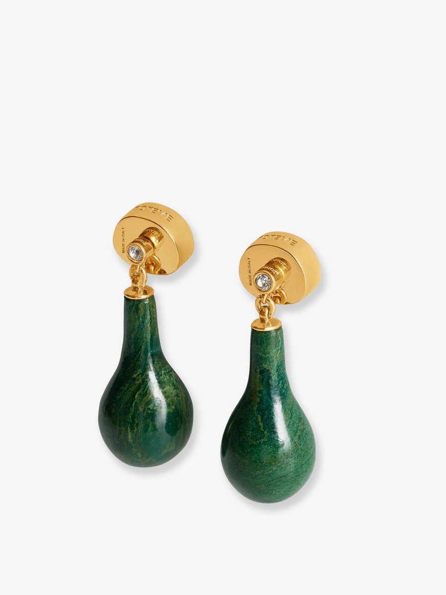 Toteme Jade Drops Brass Earrings, view 2