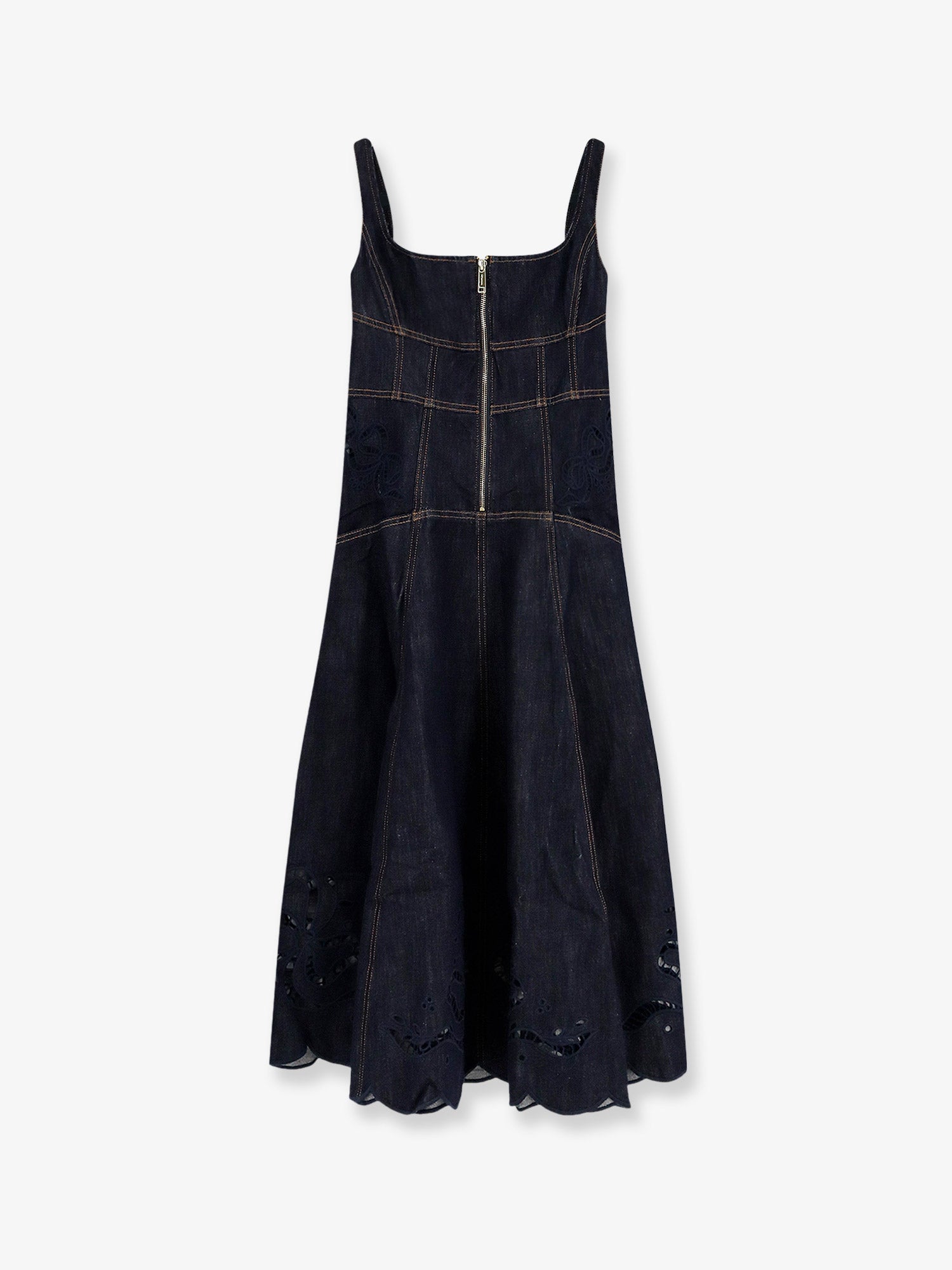 self-portrait Denim Midi Dress