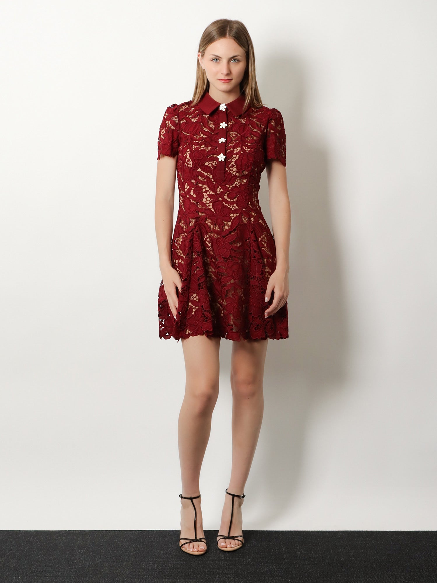 self-portrait Lace Mini Dress, view 2