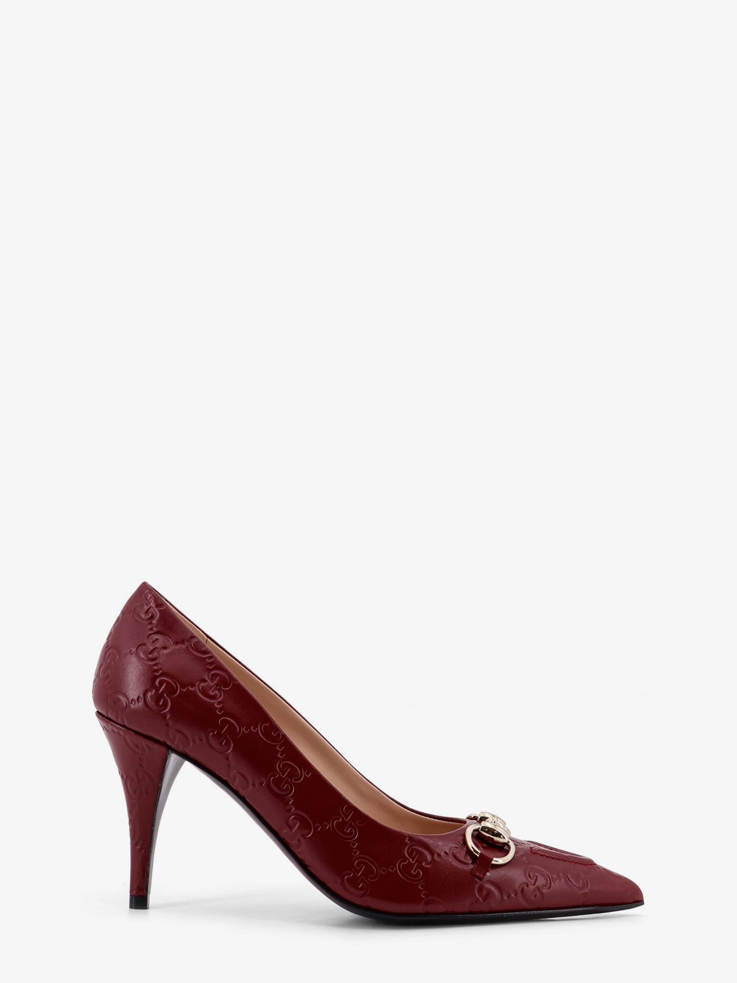 Gucci Gucci Rosso Ancora GG leather décolleté