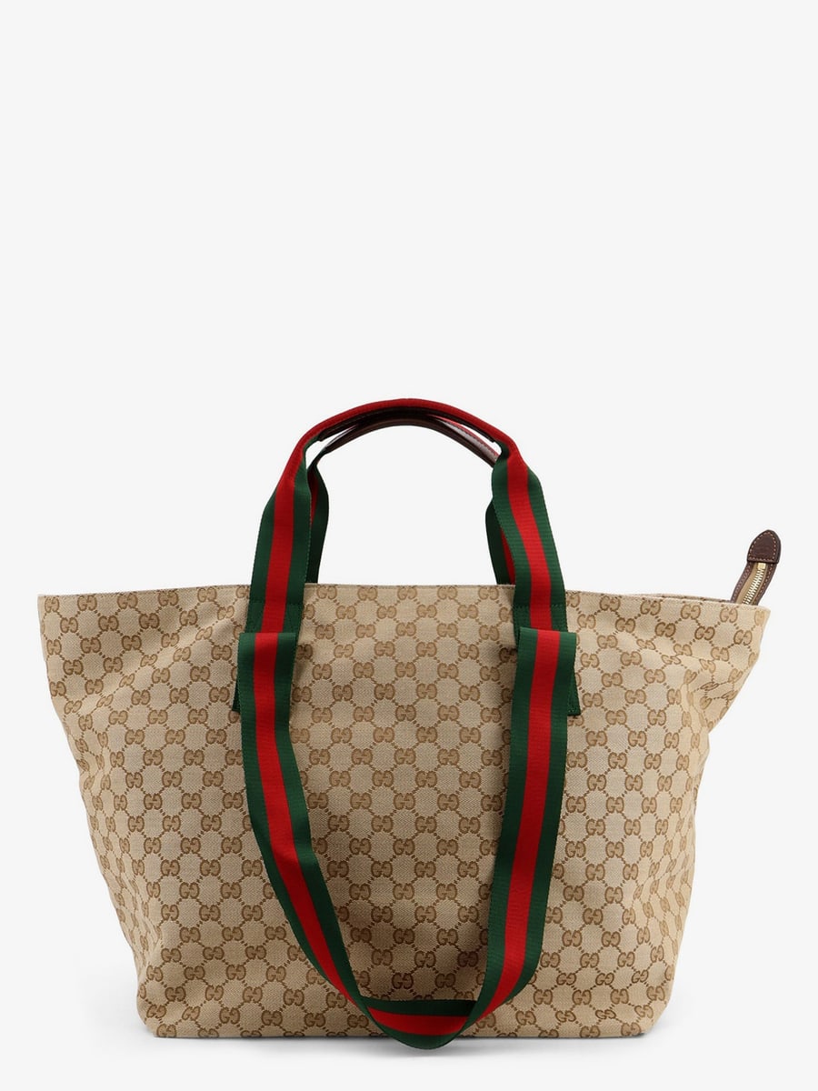 Gucci GG fabric shopping bag with Nastro Web handle detail