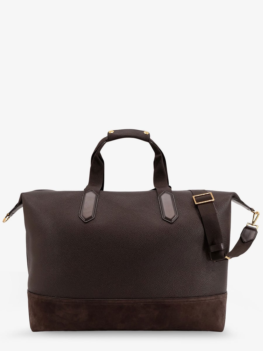 Tom Ford Leather travel bag with suede inserts, view 3