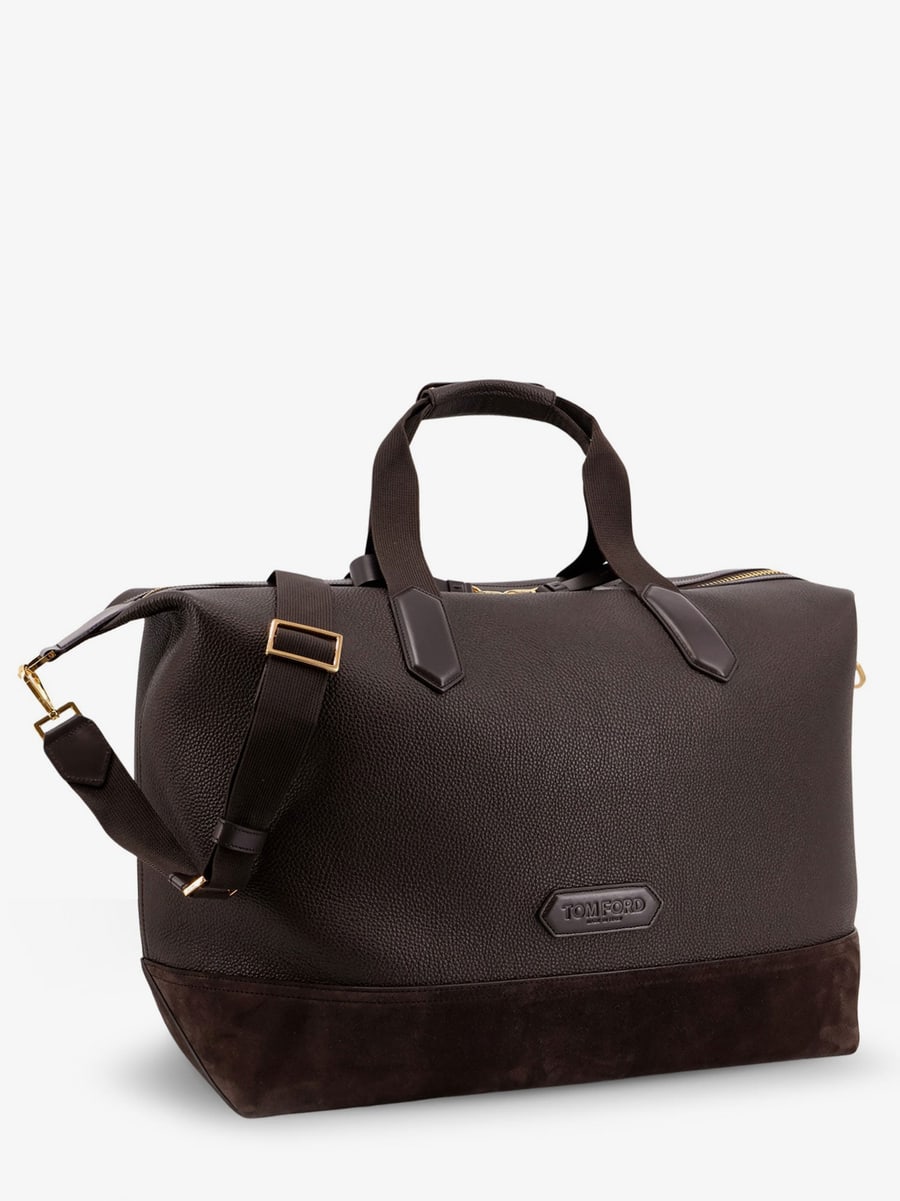 Tom Ford Leather travel bag with suede inserts, view 4