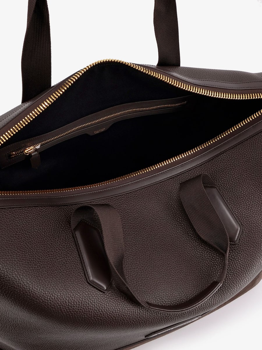 Tom Ford Leather travel bag with suede inserts, view 5