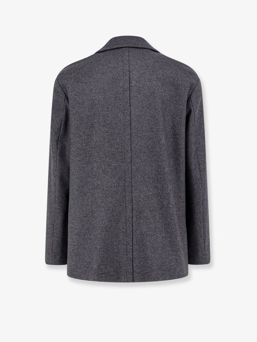 HEVO Double-breasted virgin wool blend coat, view 5