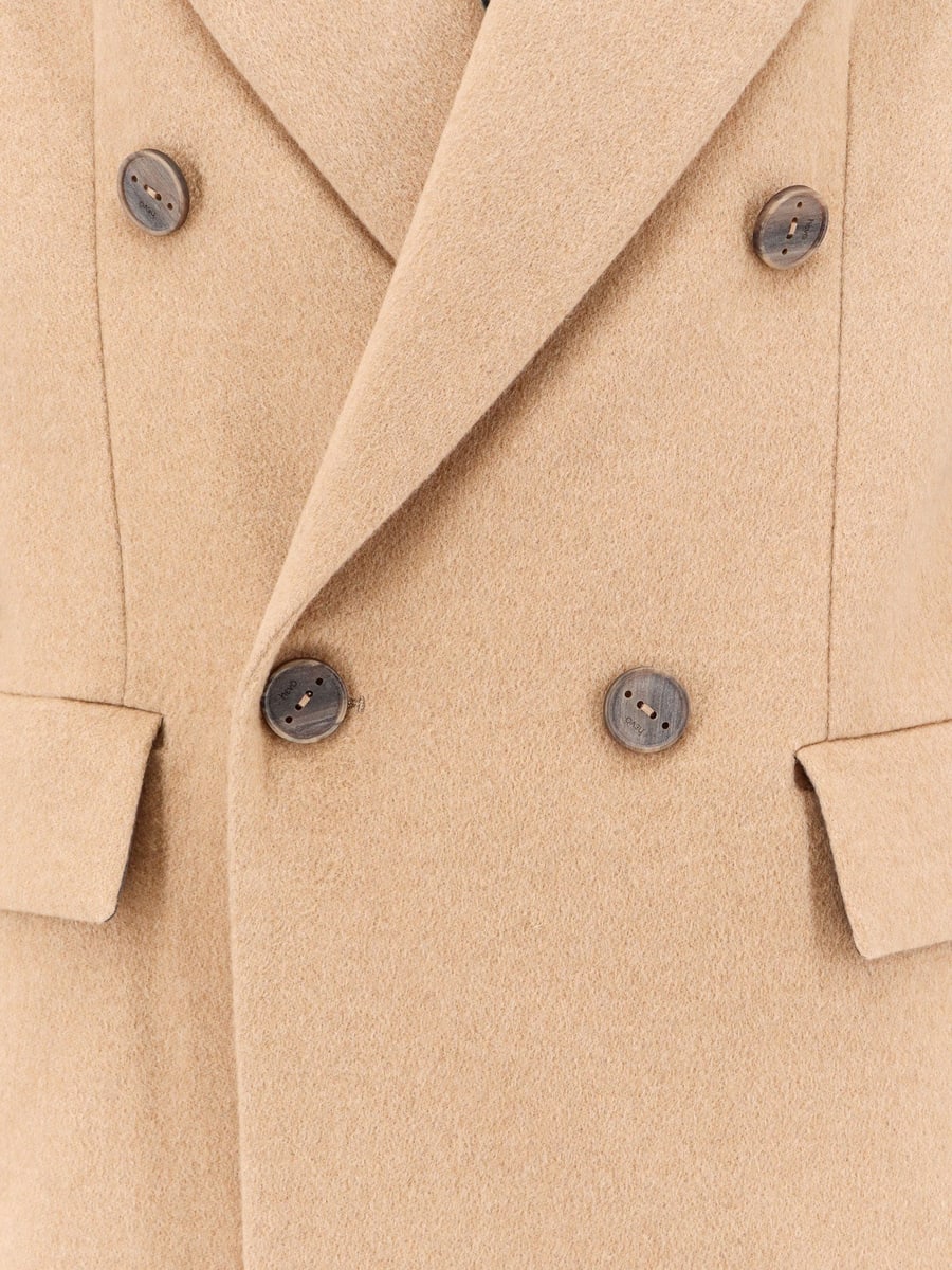 HEVO Cashmere coat with satin lining, view 4