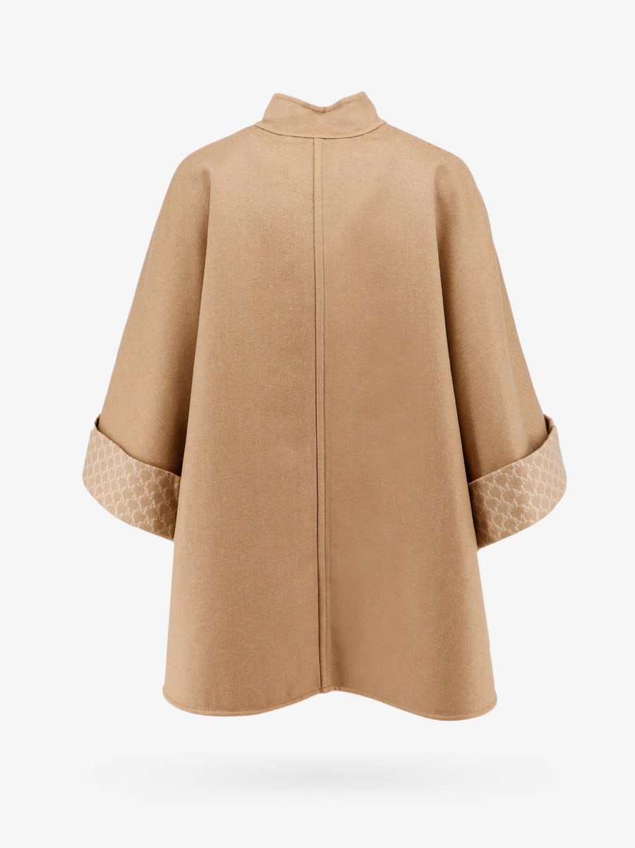 Max Mara Virgin wool and cashmere cape wih pockets on the front, view 2