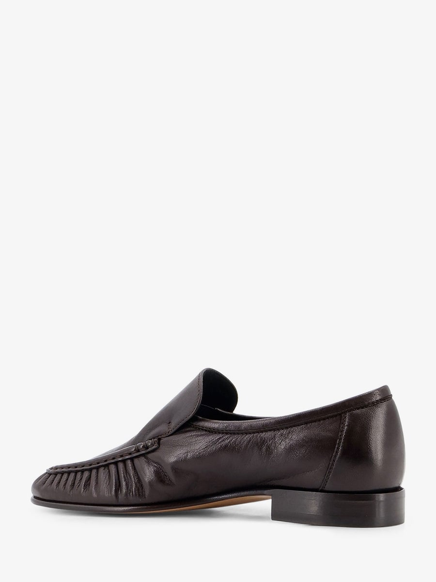 The Row Soft Mocassin Two leather loafers, view 3