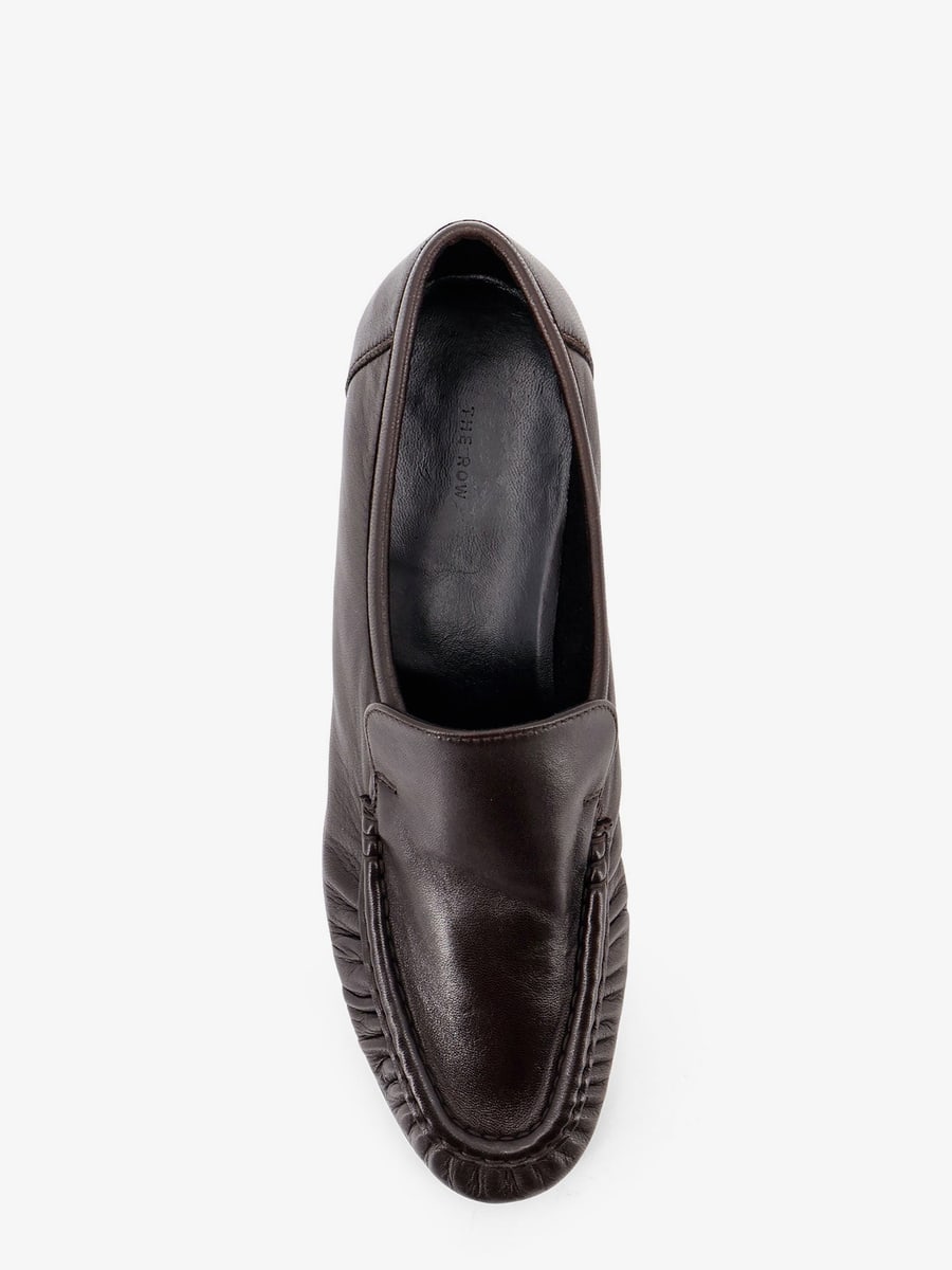 The Row Soft Mocassin Two leather loafers, view 5