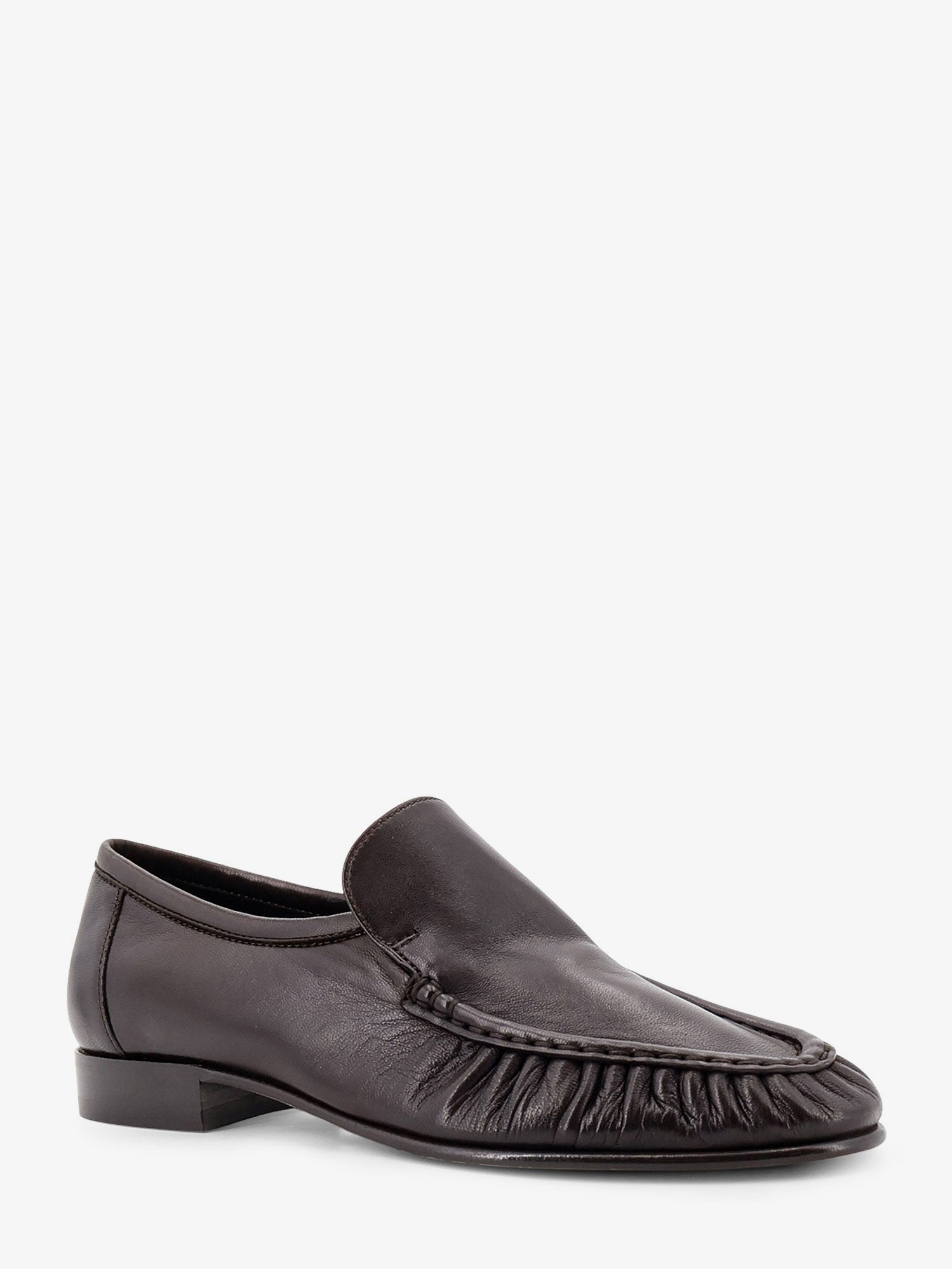 The Row Soft Mocassin Two leather loafers, view 2