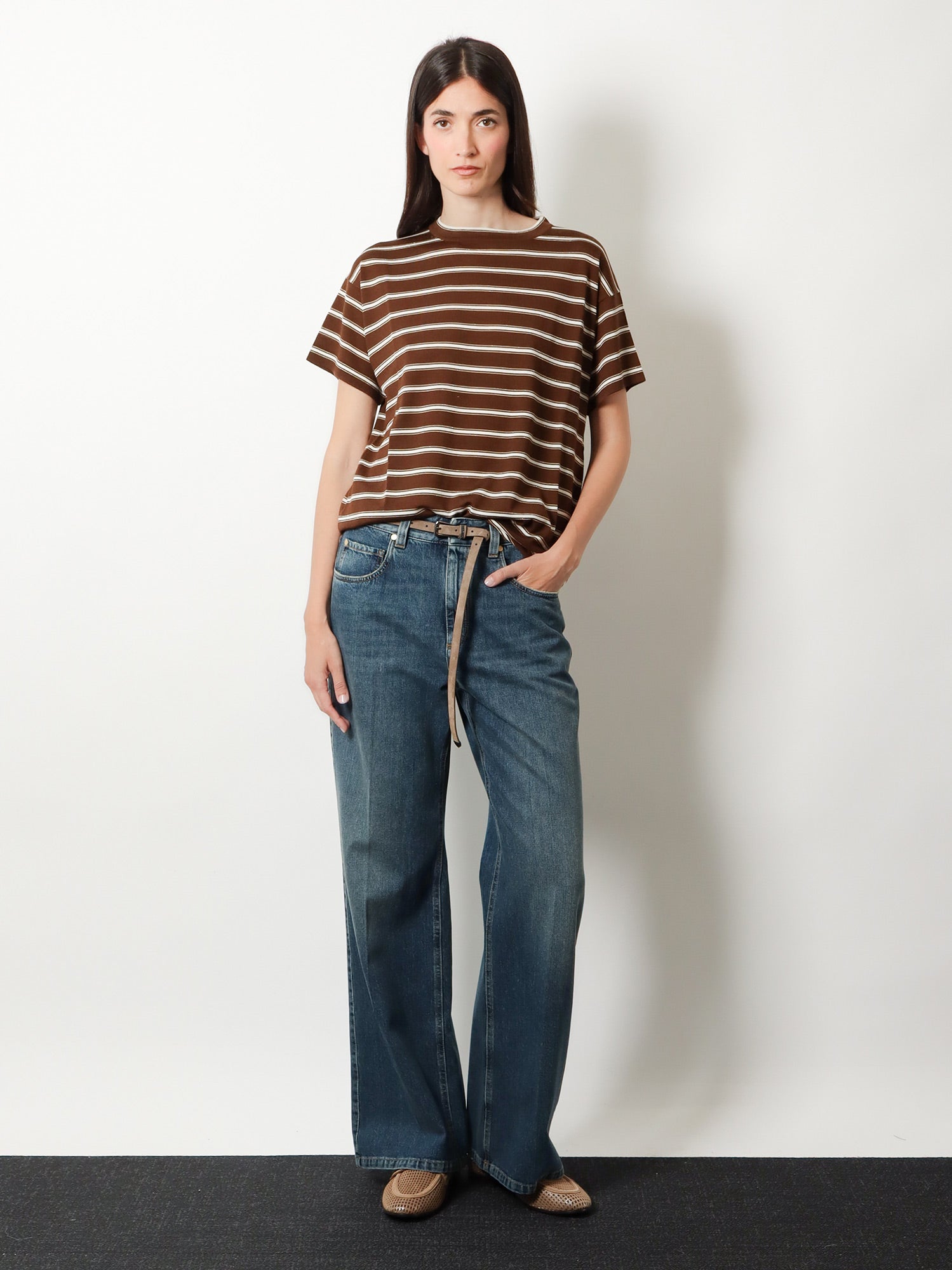 Brunello Cucinelli Virgin wool and cashmere blend t-shirt, view 2