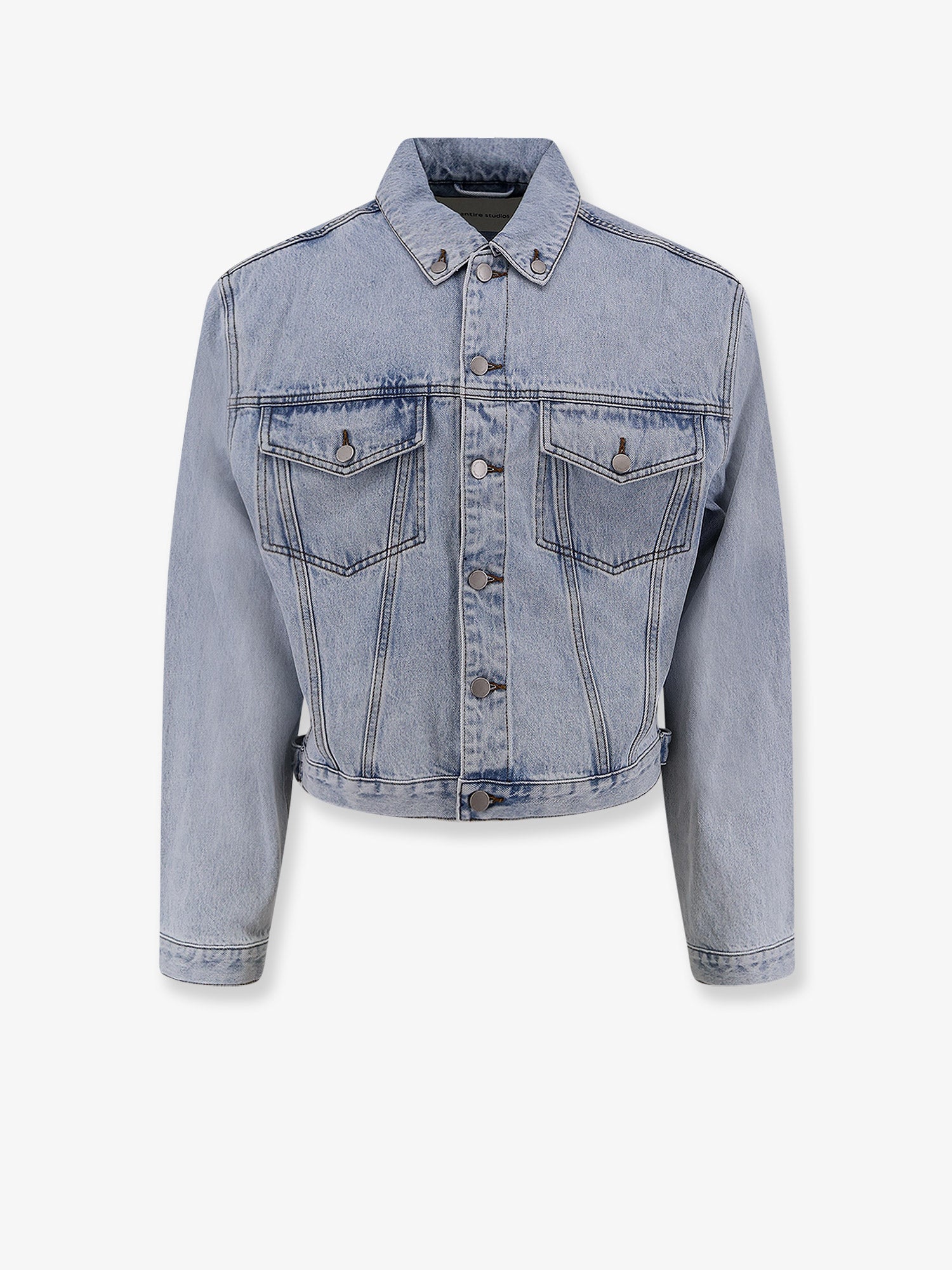 Entire Studios Denim jacket with padded shoulder pads