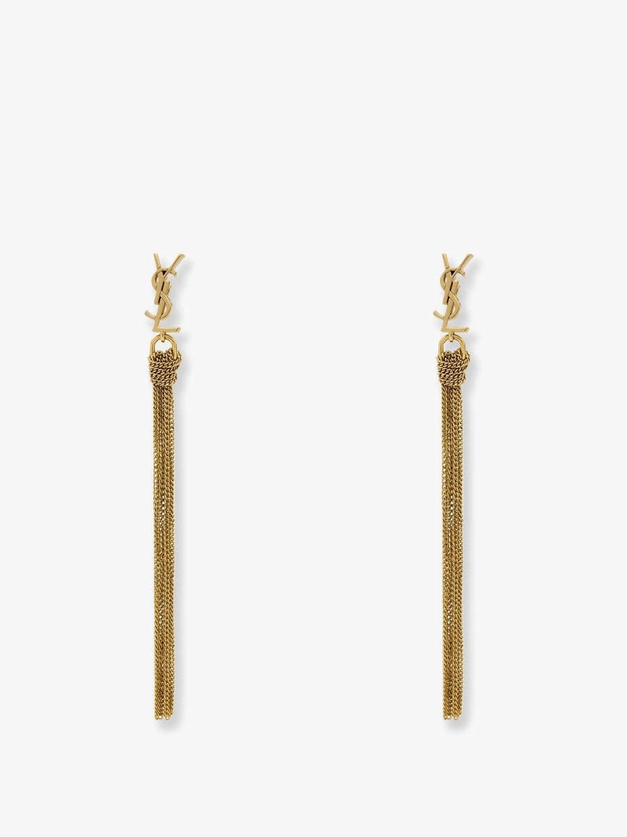 Saint Laurent Cassandre metal earrings