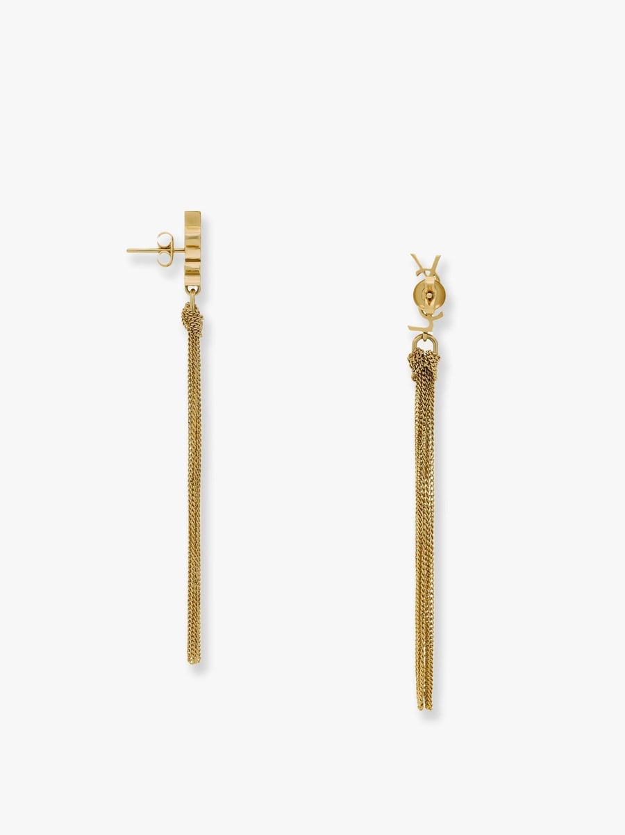 Saint Laurent Cassandre metal earrings, view 3