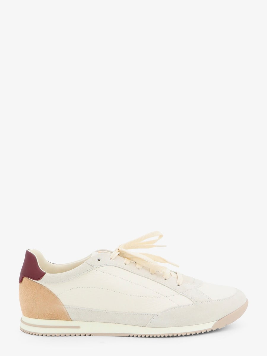 Brunello Cucinelli Leather sneakers with suede inserts