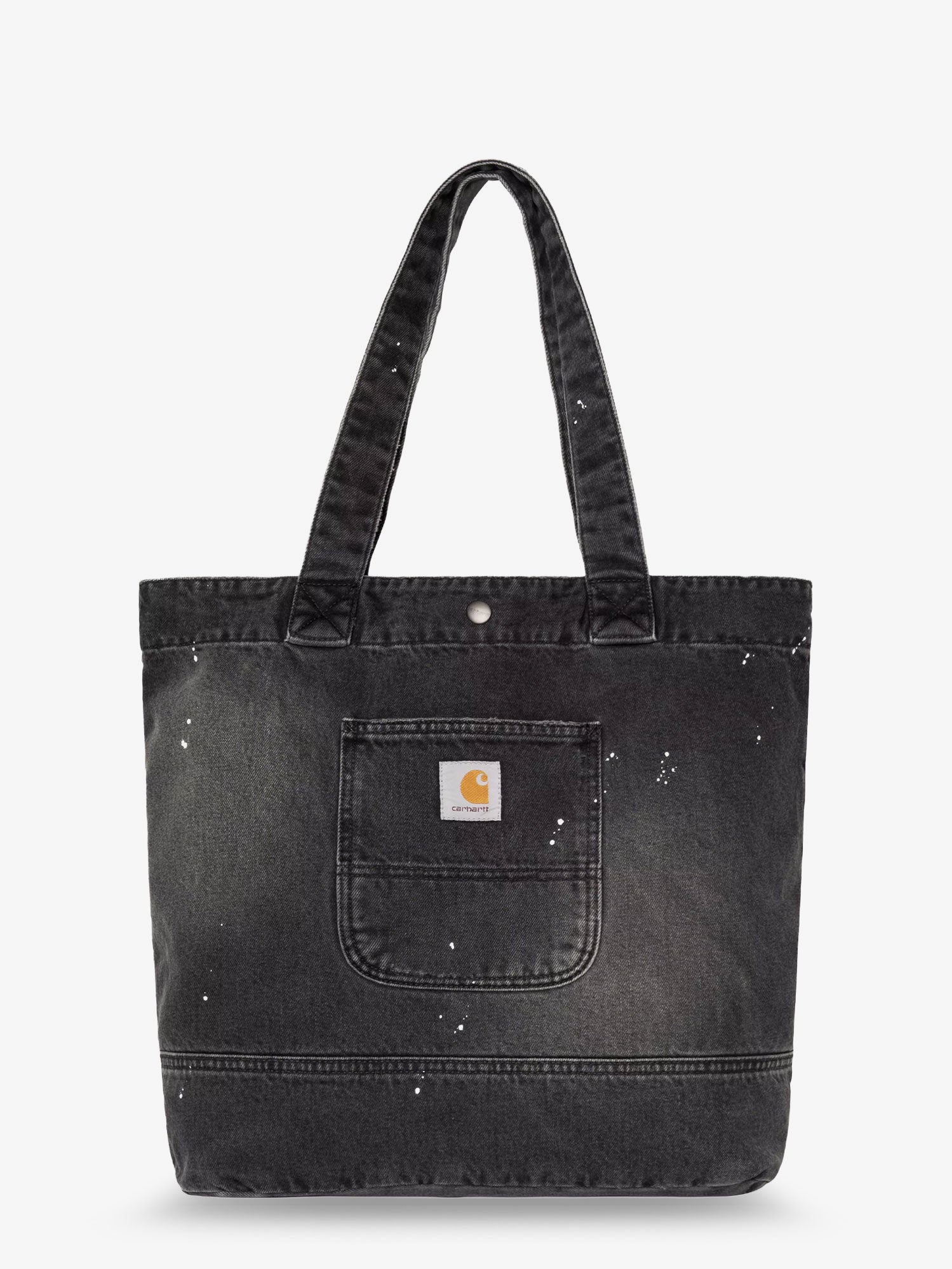 Carhartt WIP Used-effect black denim shopping bag