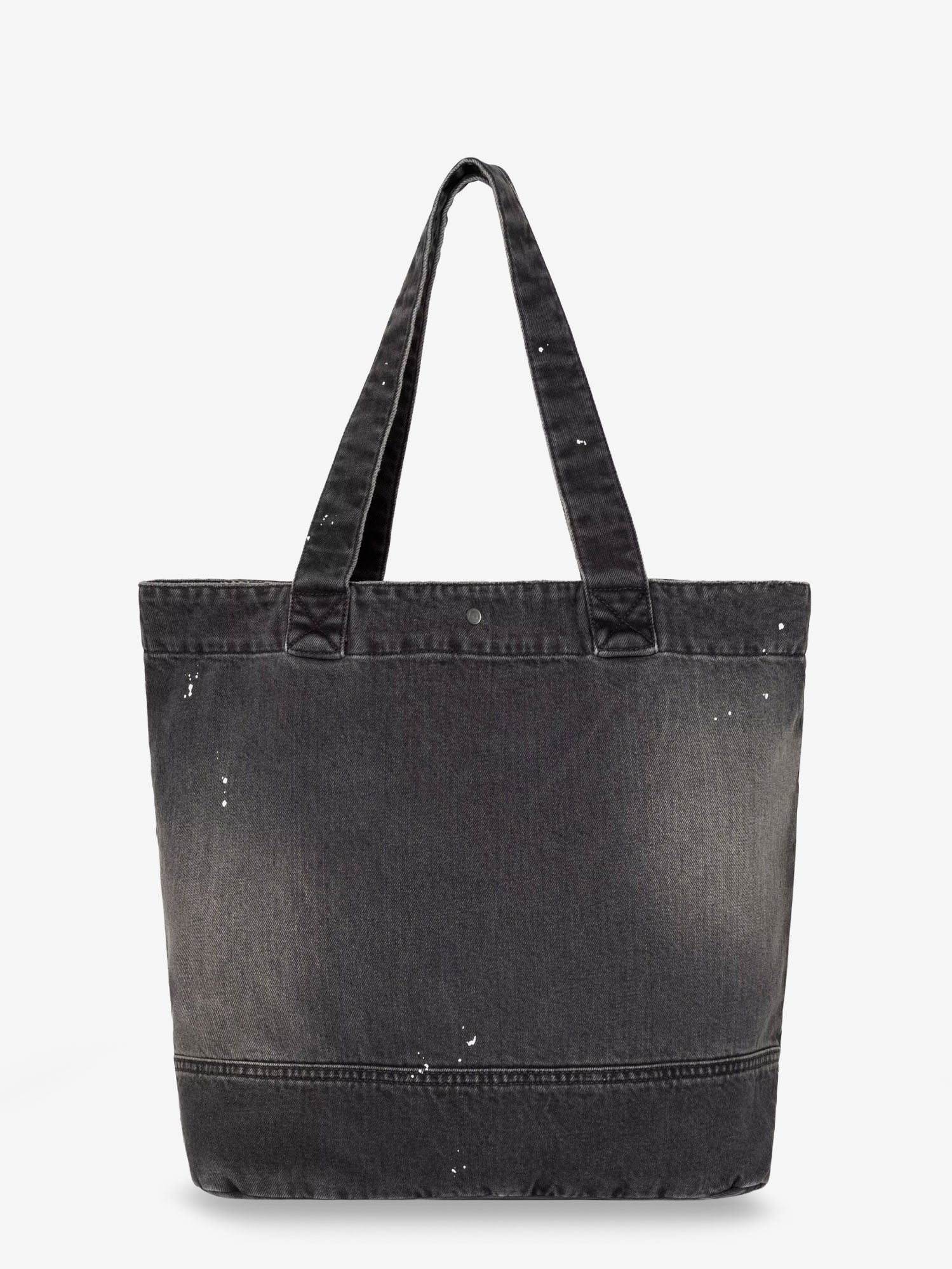 Carhartt WIP Used-effect black denim shopping bag, view 2