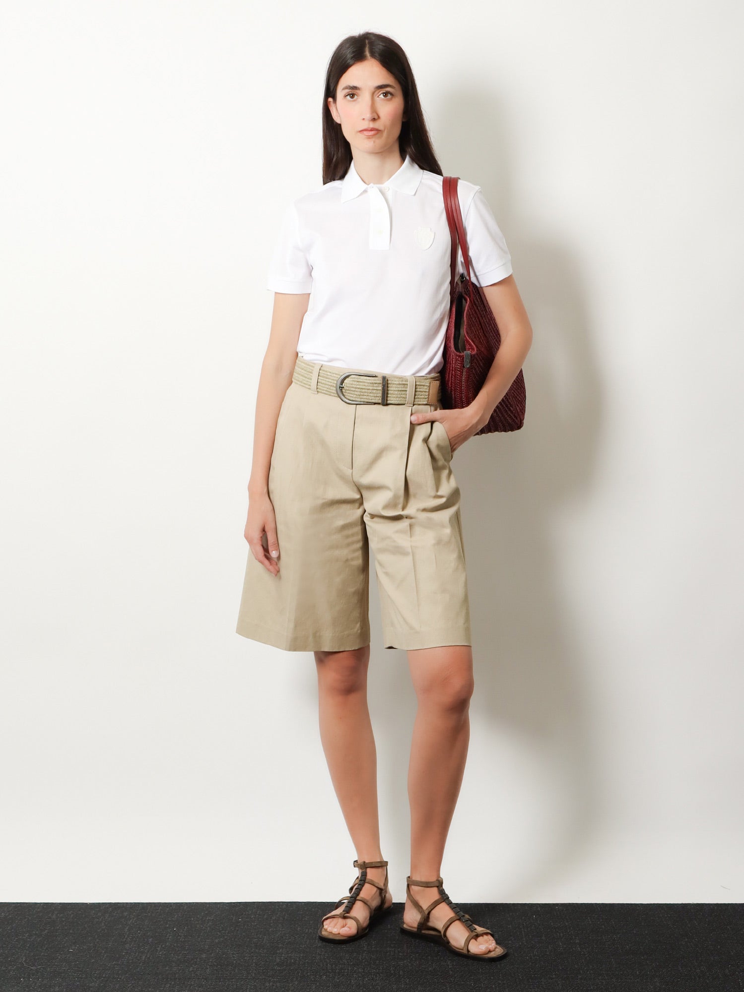 Brunello Cucinelli Cotton blend polo shirt, view 2