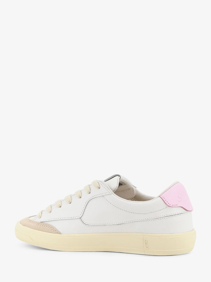 Autry Windscape leather sneakers with suede insert, view 3