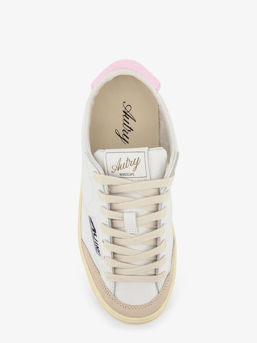 Autry Windscape leather sneakers with suede insert, view 5