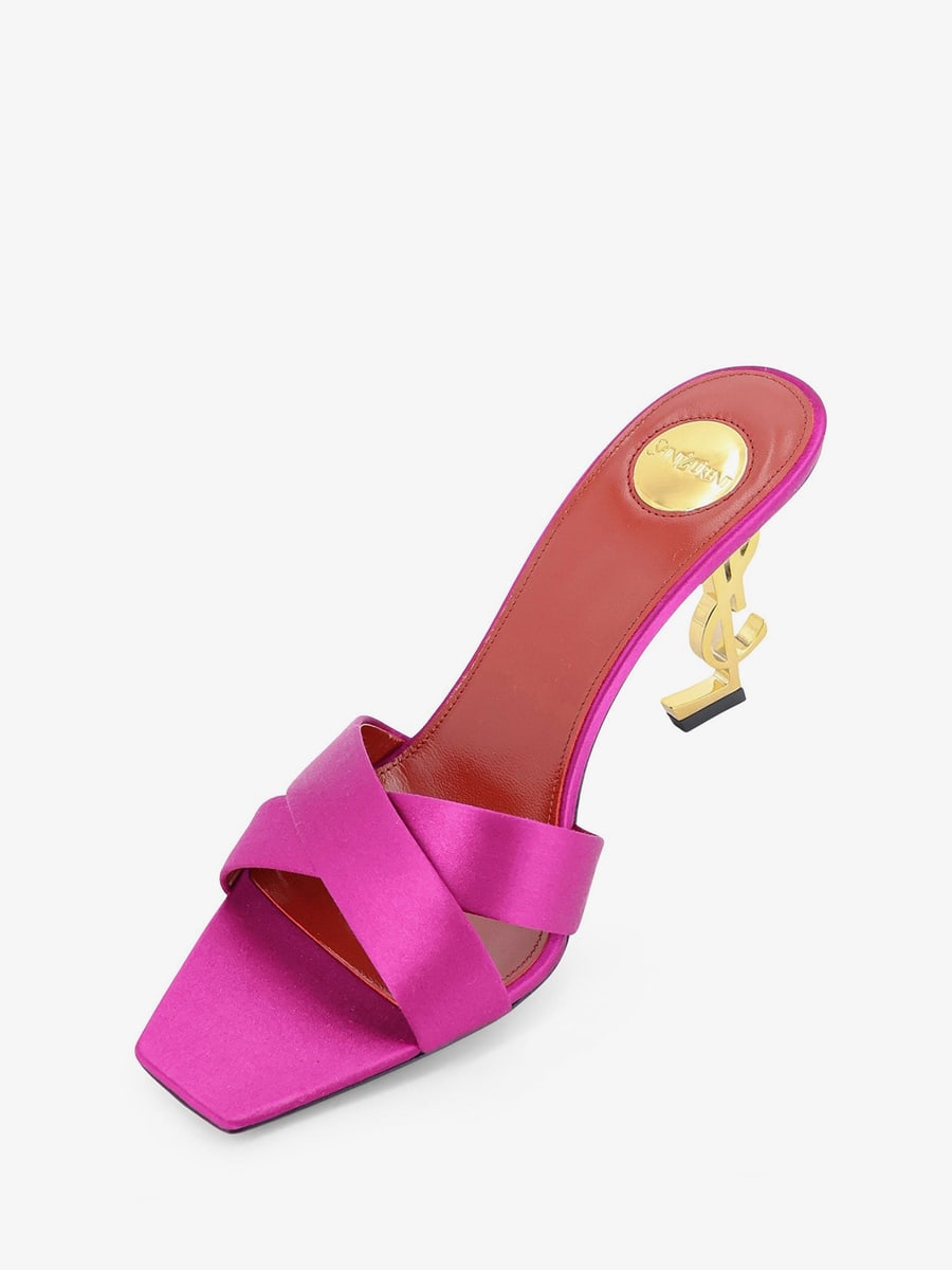 Saint Laurent Opyum satin sandals, view 4
