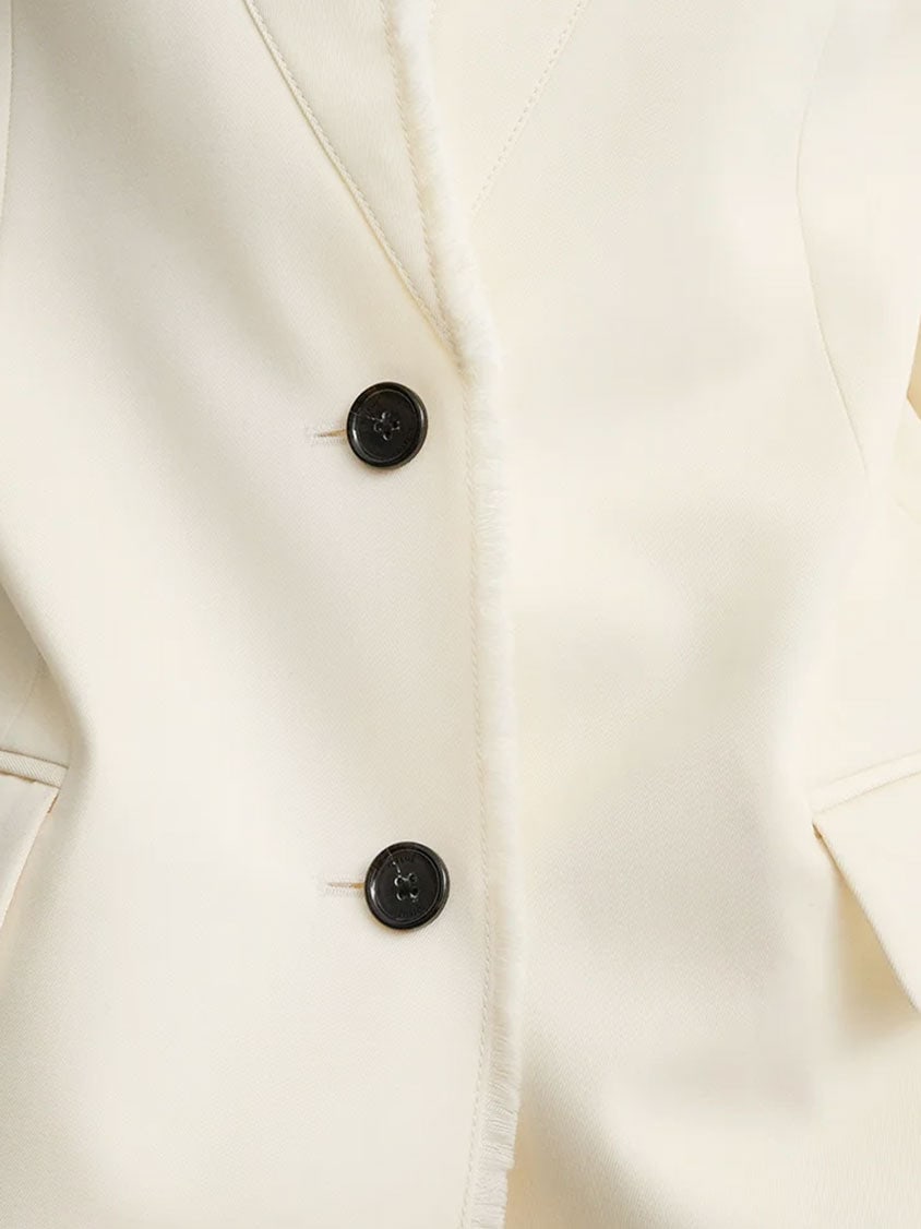 Toteme Raw lapel blazer, view 3