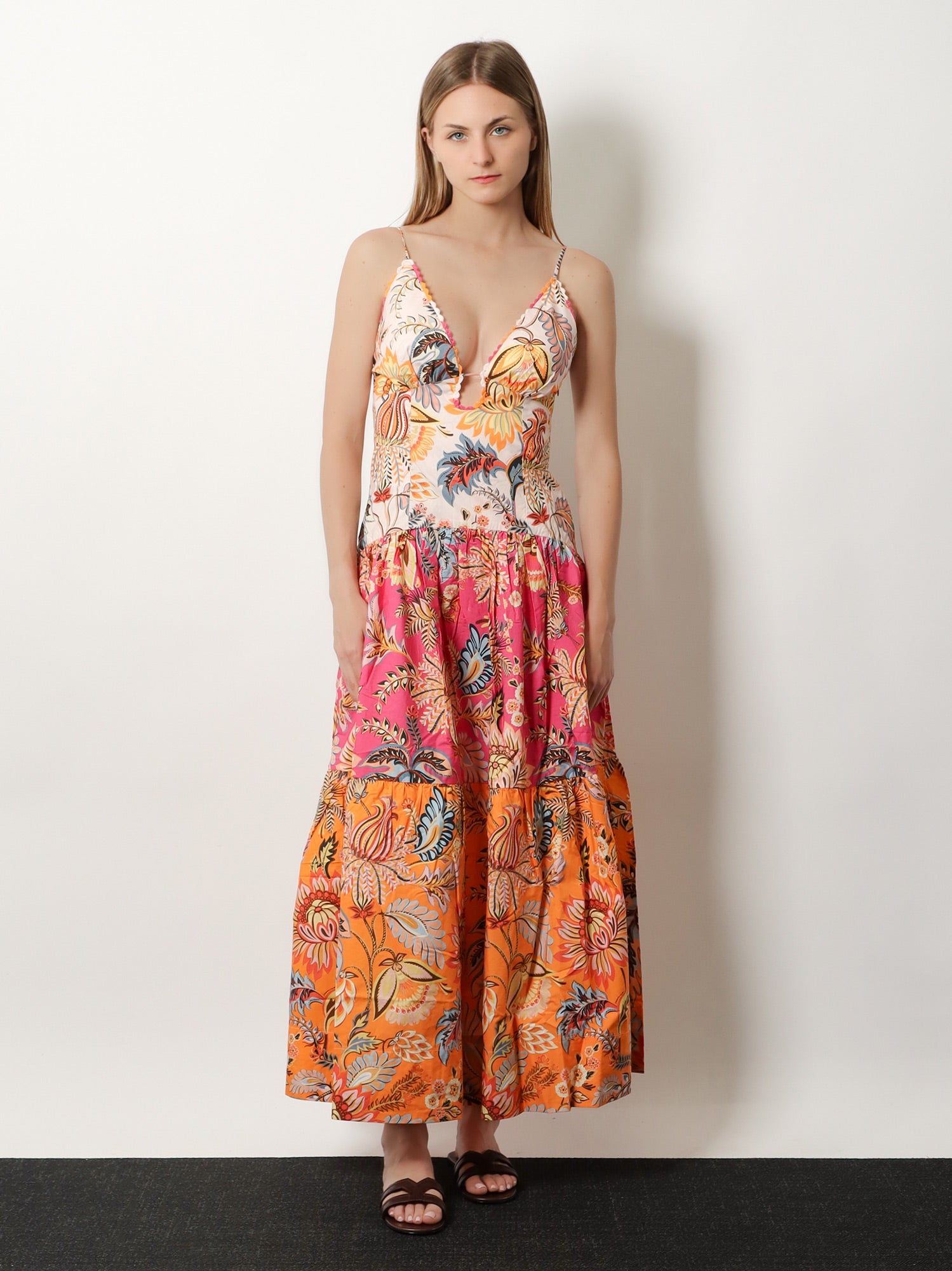 FARM RIO Ligia Floral Mix dress, view 2