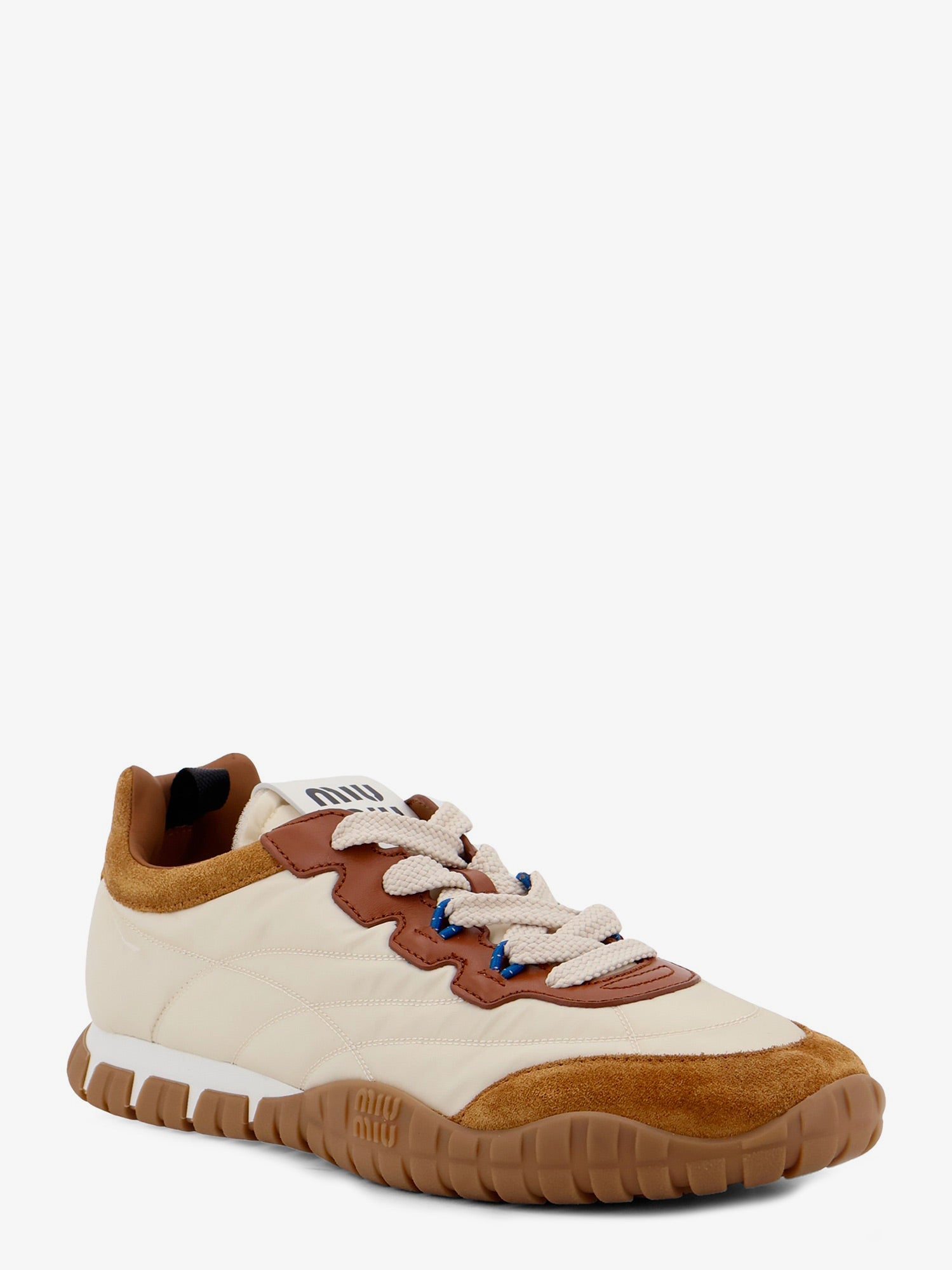 Miu Miu Tyre technical fabric and suede sneakers, view 2