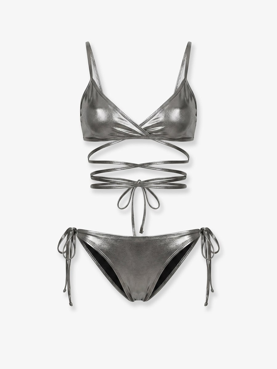 The Attico The Attico Il Primo Bagno lycra bikini with a metallic effect