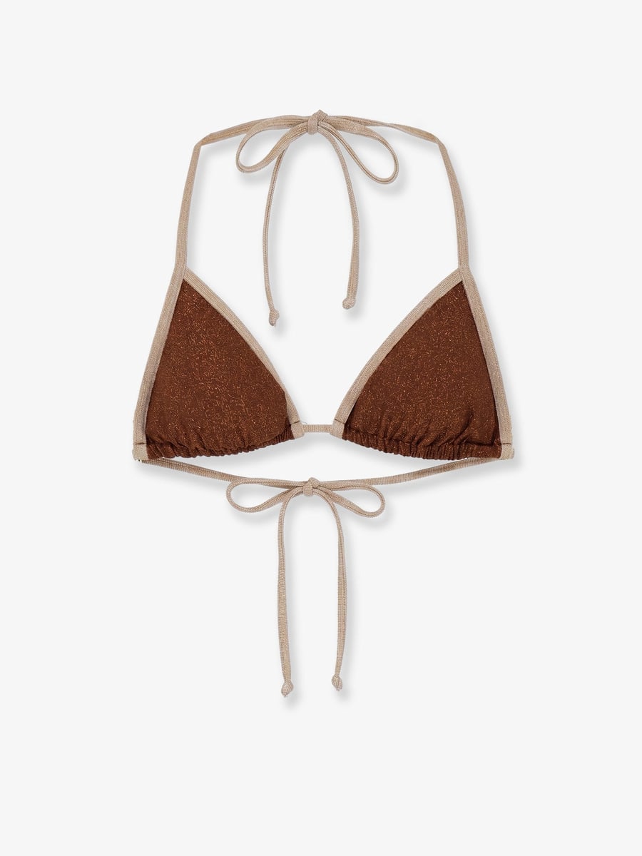 MC2 SAINT BARTH Leah String Bikini Top with lurex effect