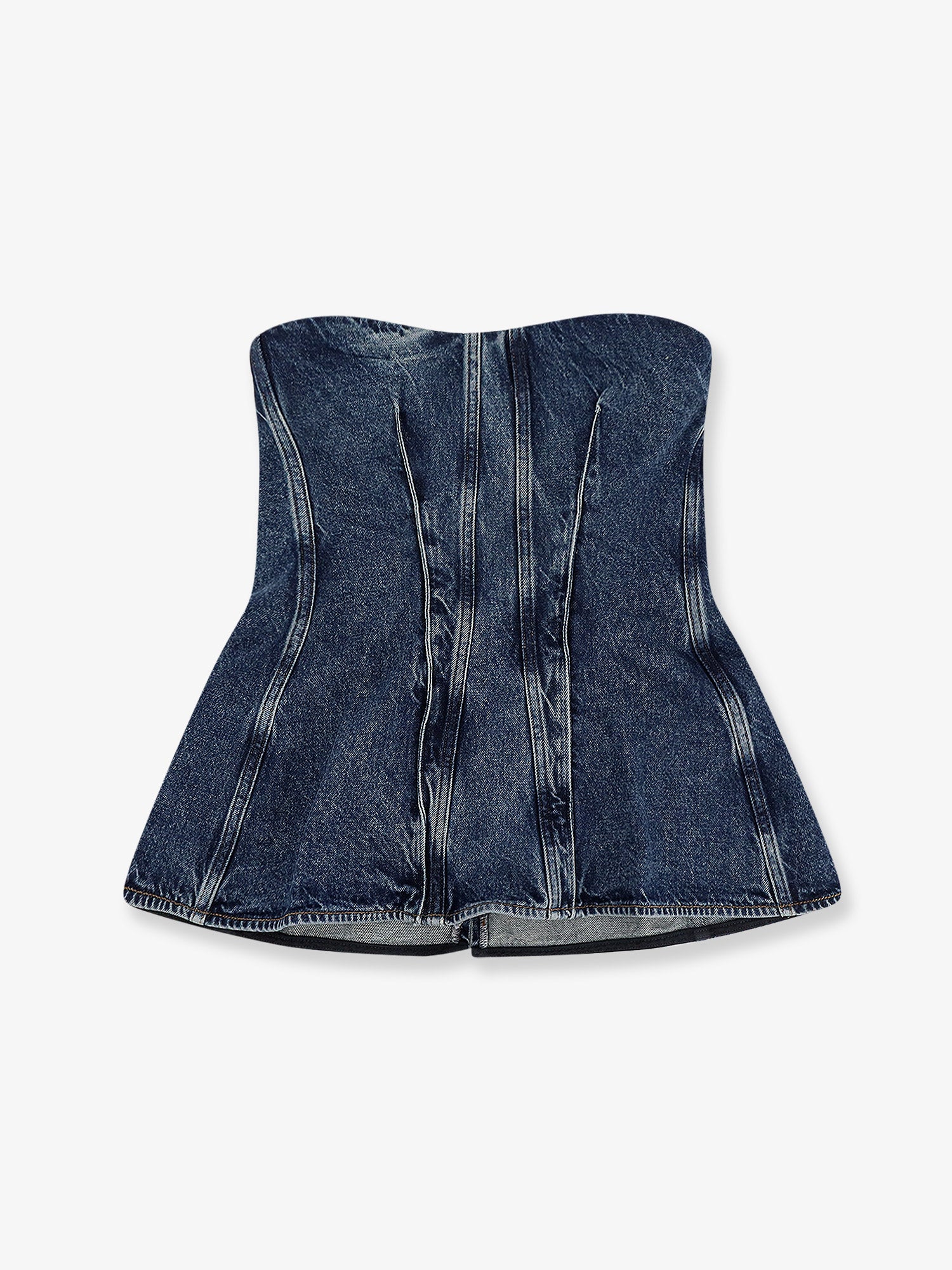 AGOLDE Lara Corset denim top