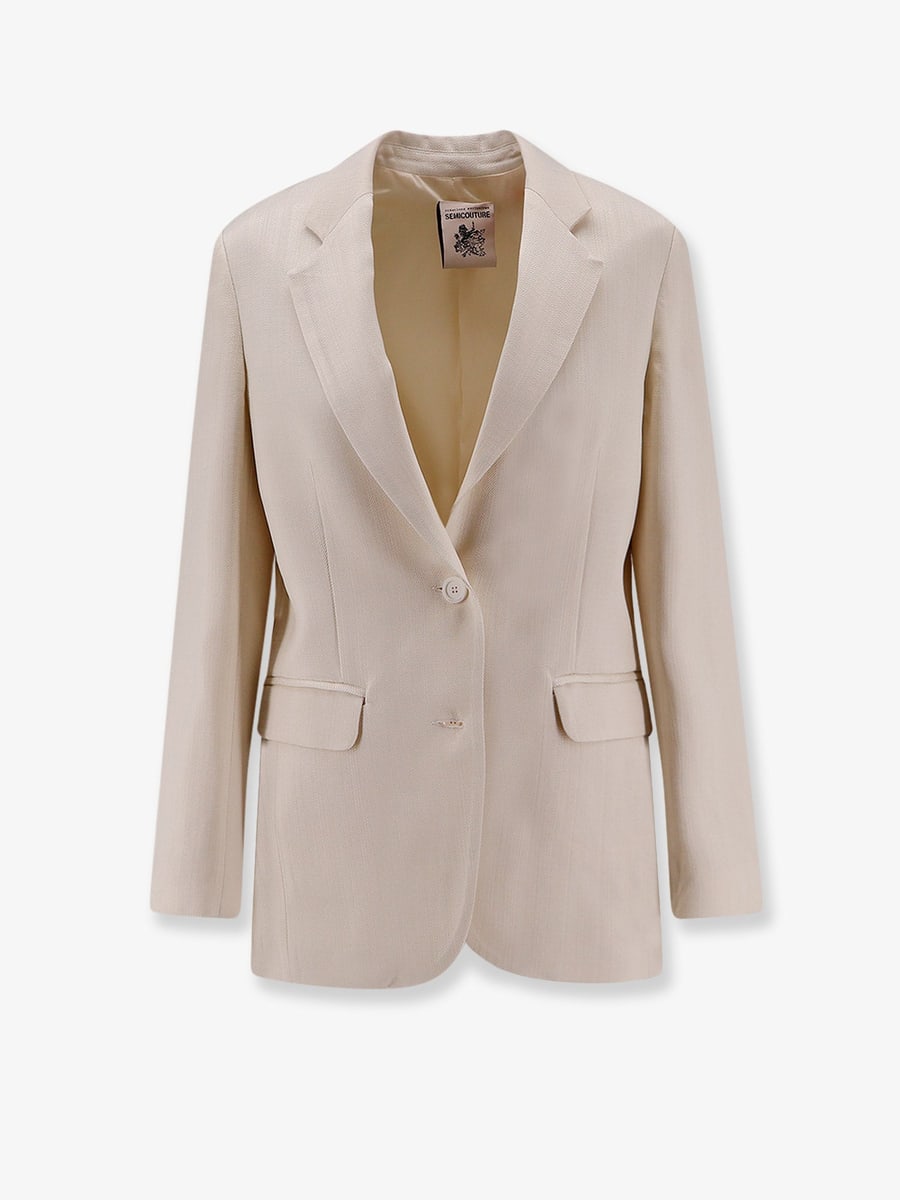 SEMICOUTURE Single-breasted viscose blazer