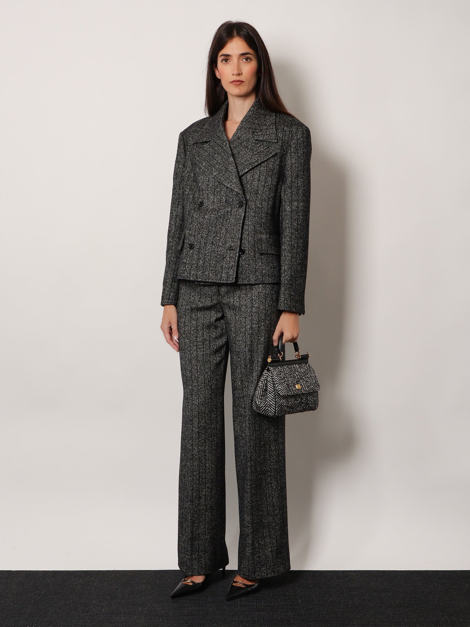Dolce & Gabbana Striped wool blend trousers, view 2