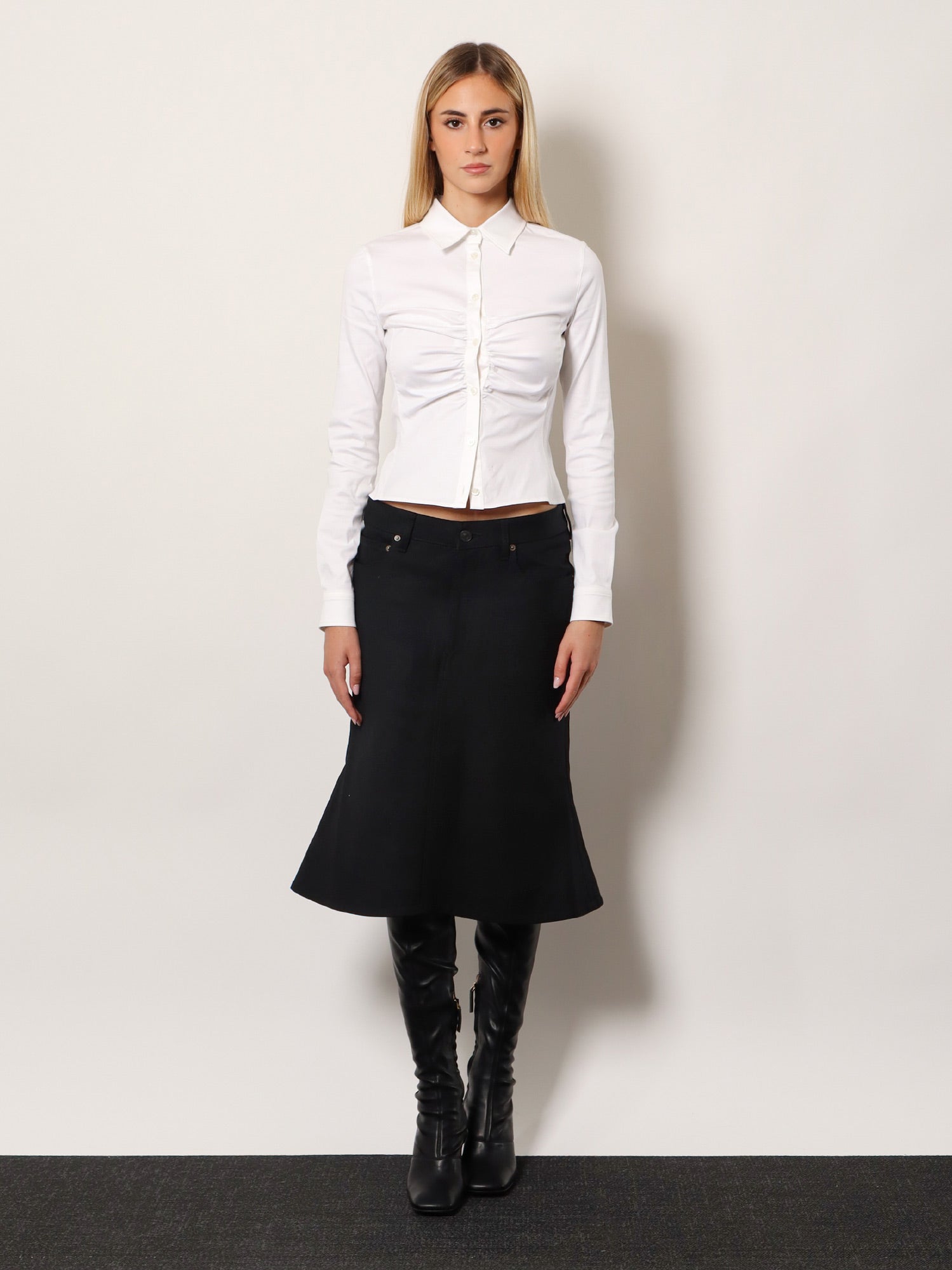 Balenciaga Cotton Midi Skirt, view 2