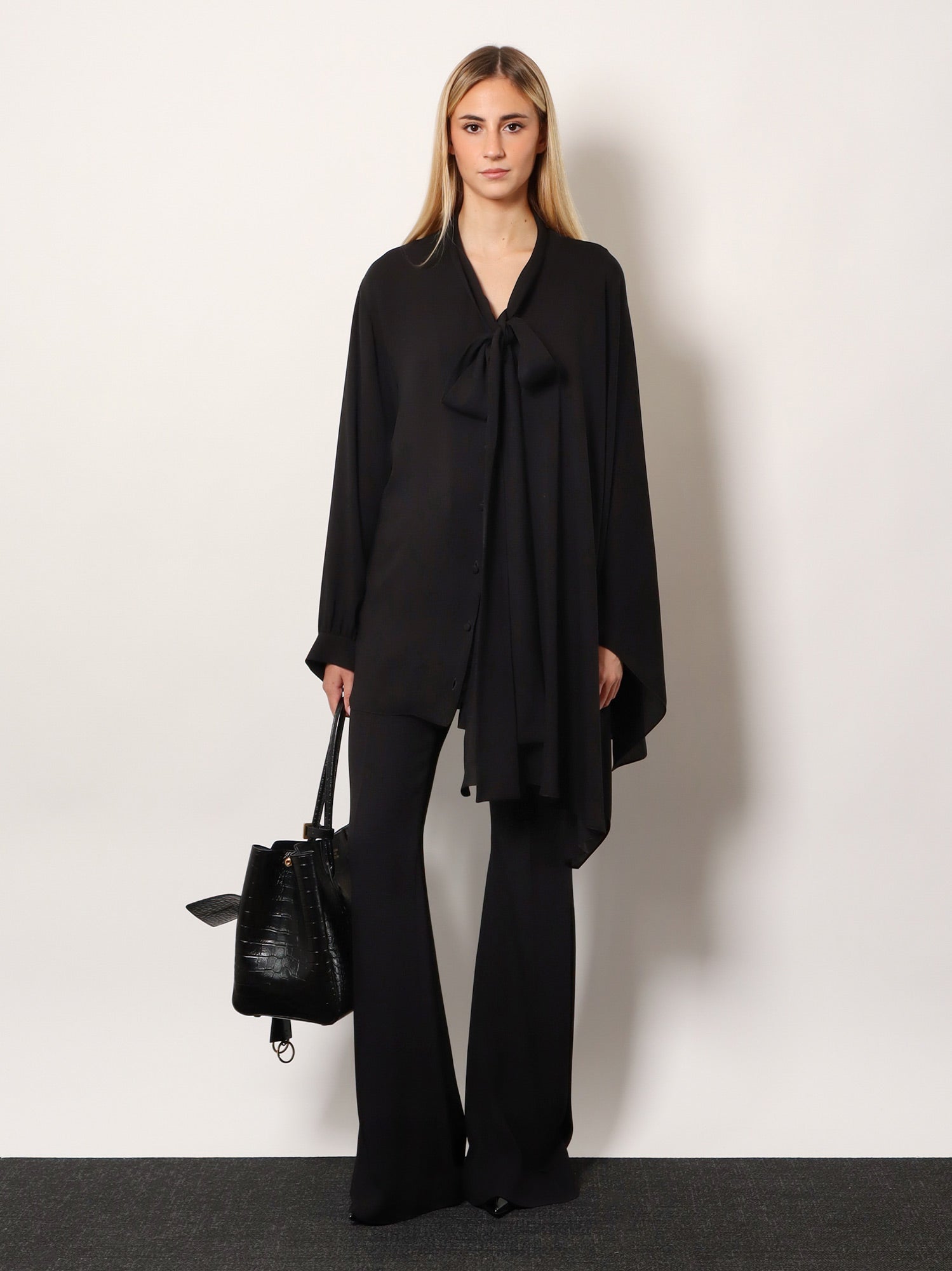 Balenciaga Silk shirt with bow, view 2