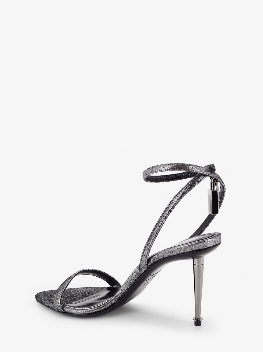 Tom Ford Laminated heeled sandals with laminated effect, view 3