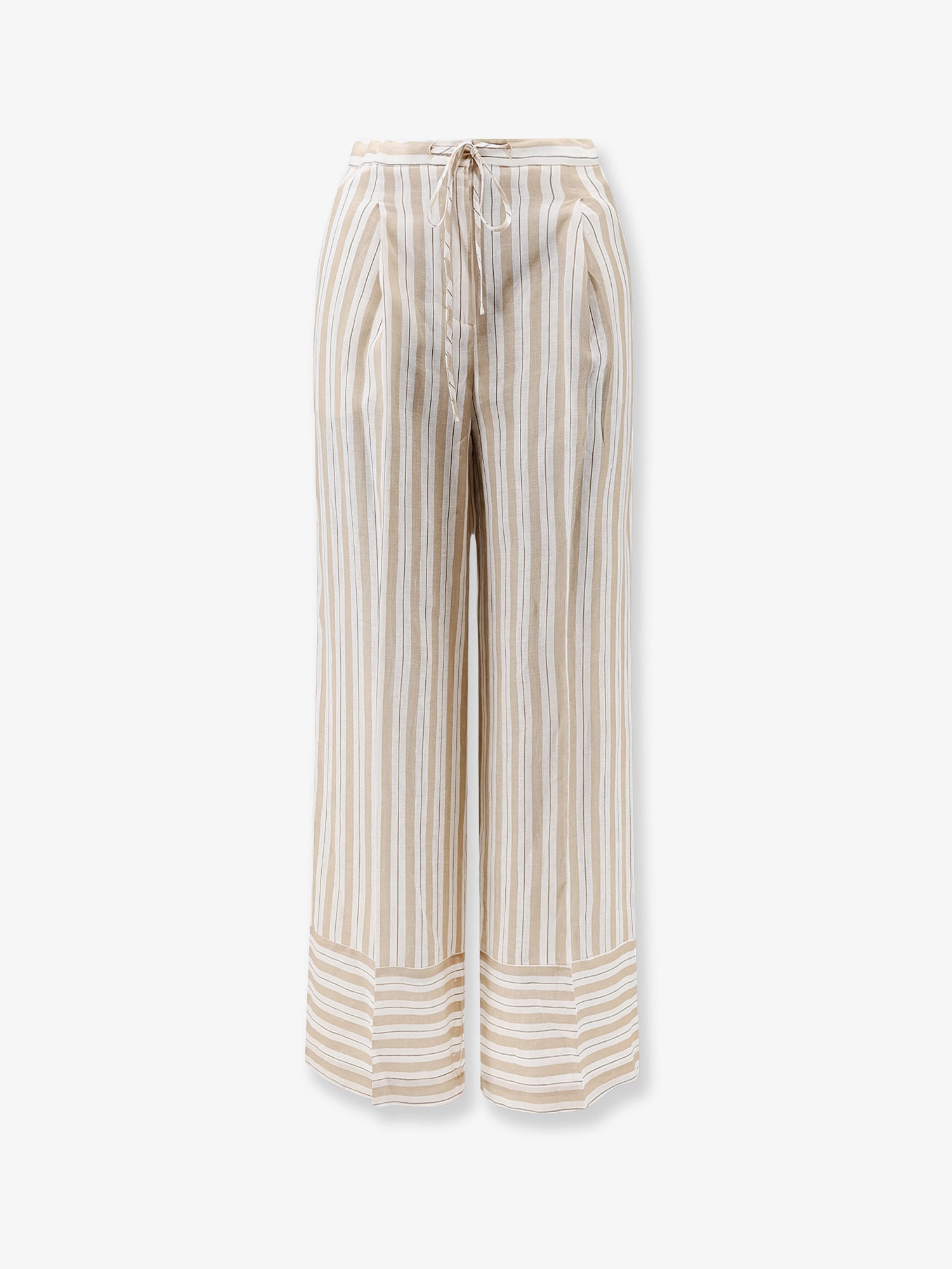 SEMICOUTURE Striped linen trousers