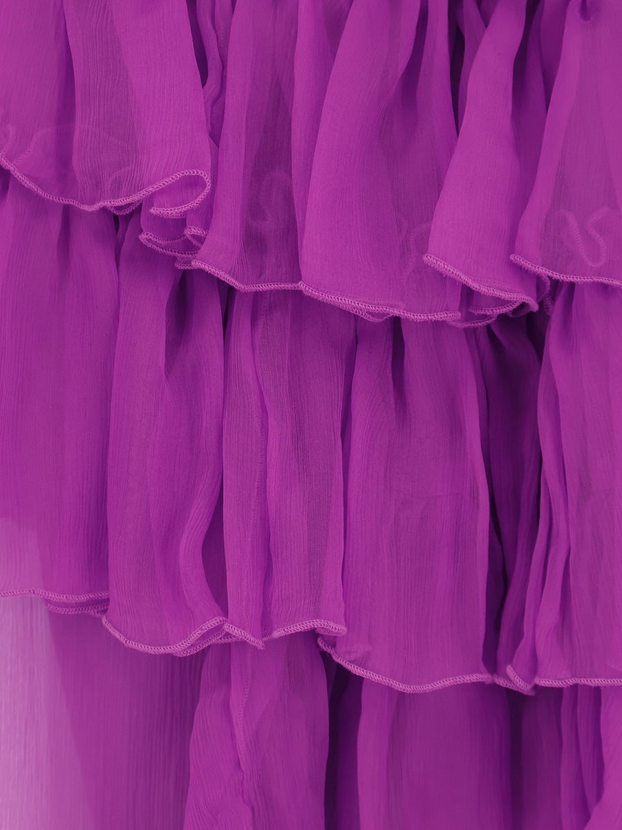 ACTUALEE Asymmetric voile dress, view 3