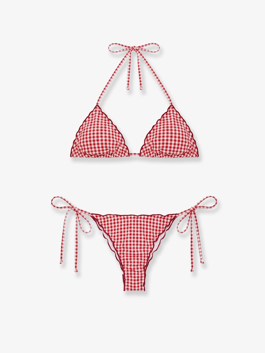 MC2 SAINT BARTH Sagitami nylon bikini with vichy pattern