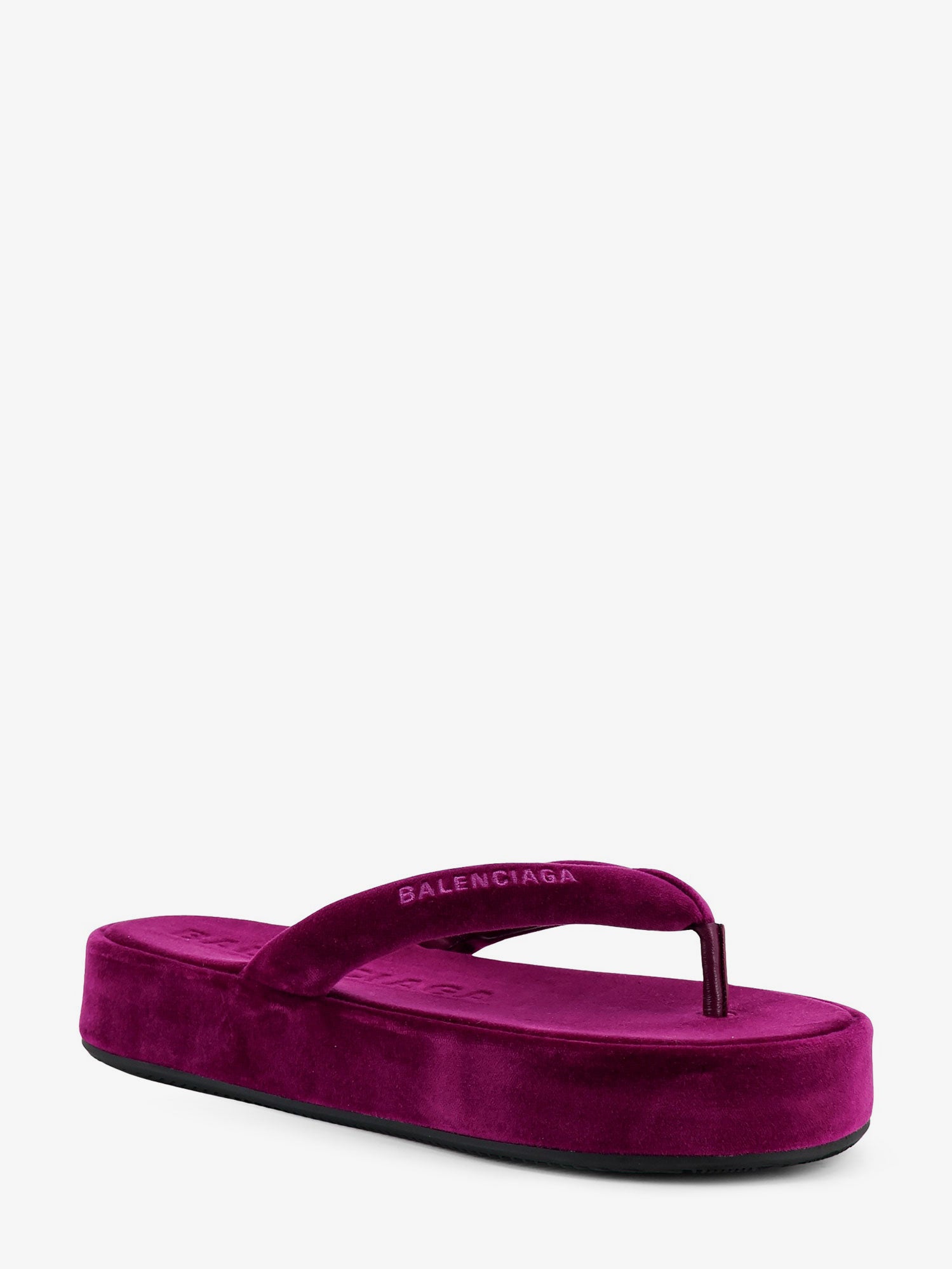 Balenciaga Jet Lag Stretch Velvet Sandals, view 2
