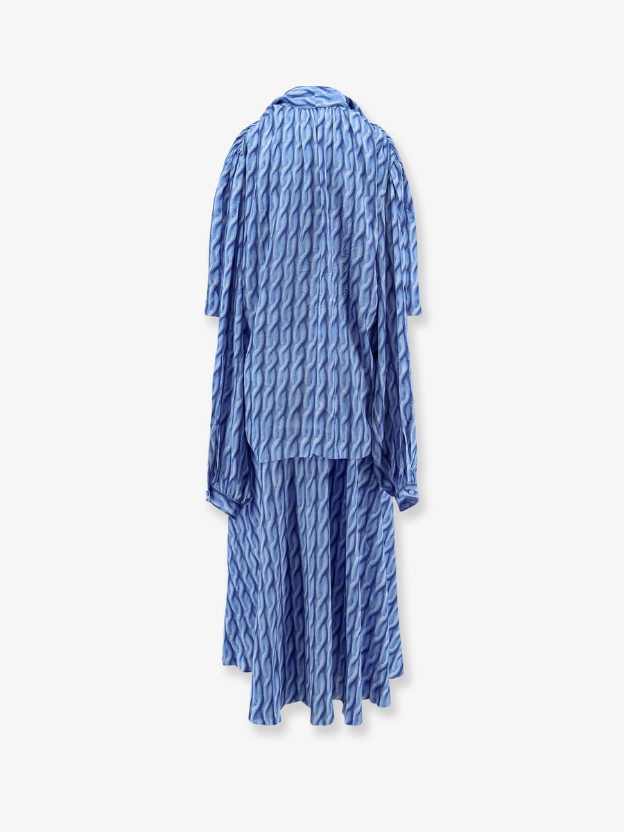 Balenciaga Printed fabric long dress, view 4