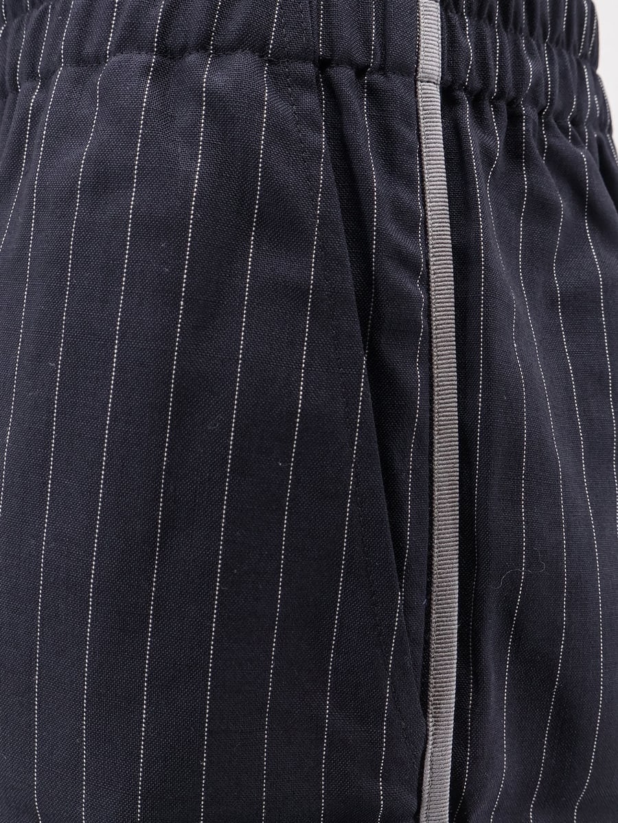 Y-81 Virgin wool blend shorts with striped pattern, view 3