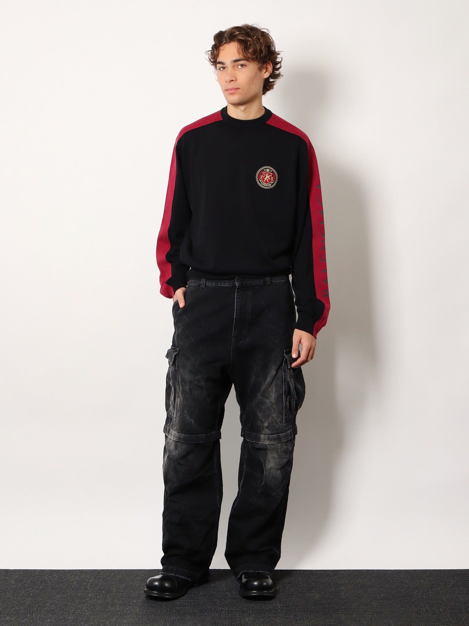 Balenciaga Cargo black denim trousers, view 2