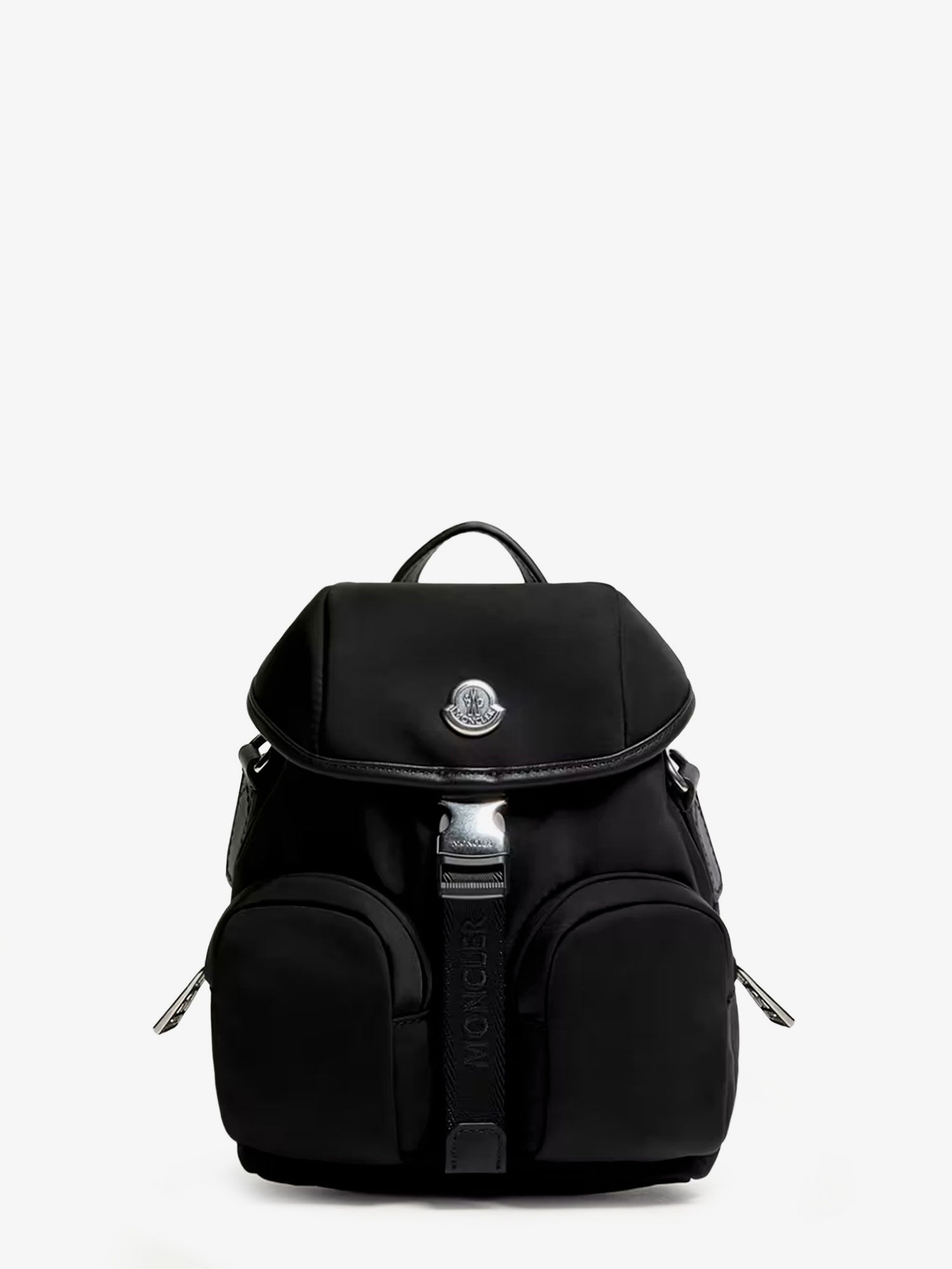 Moncler Trick nylon crossbody bag with logo patch on the front